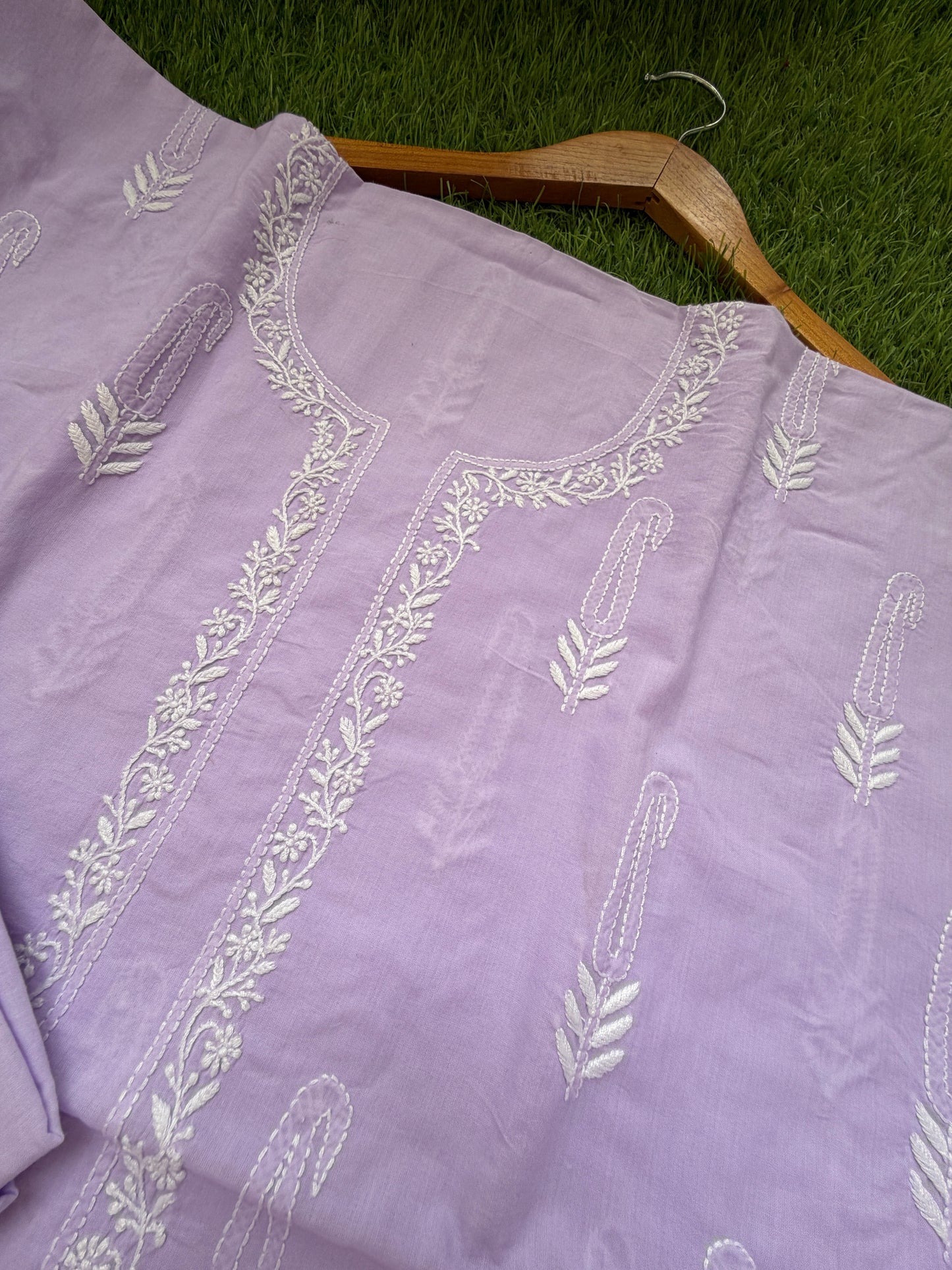 Cotton chikan kurta bottom