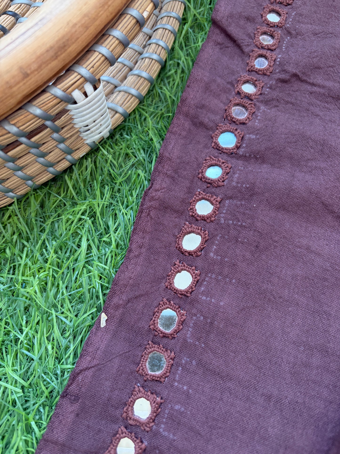 Kala cotton Mirror work kurta