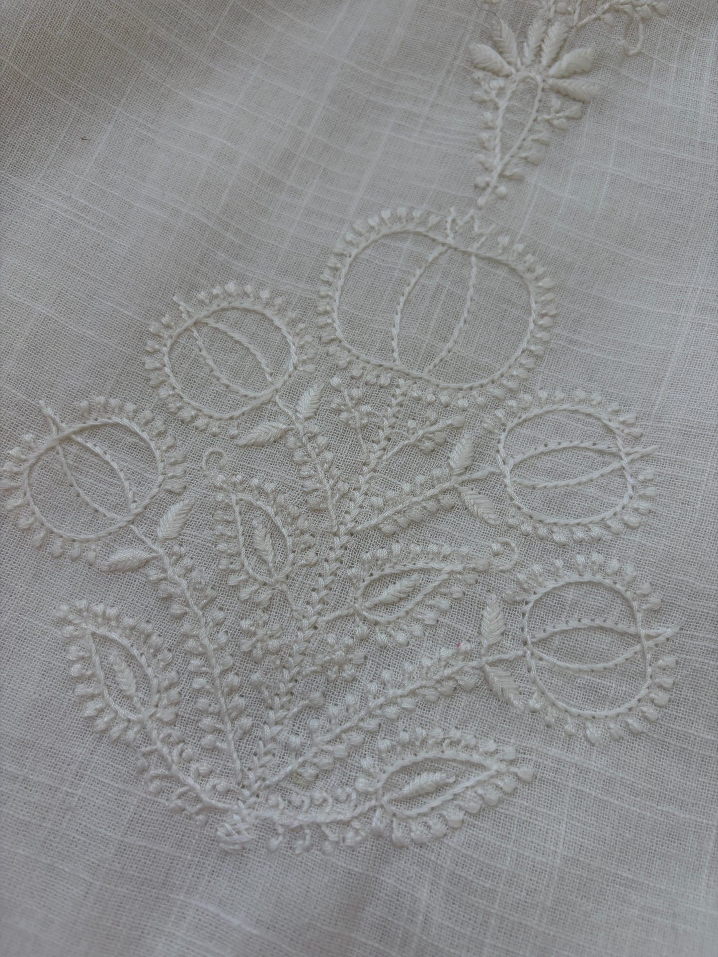 Cotton Slub chikankari kurta ( Semi Stitched)