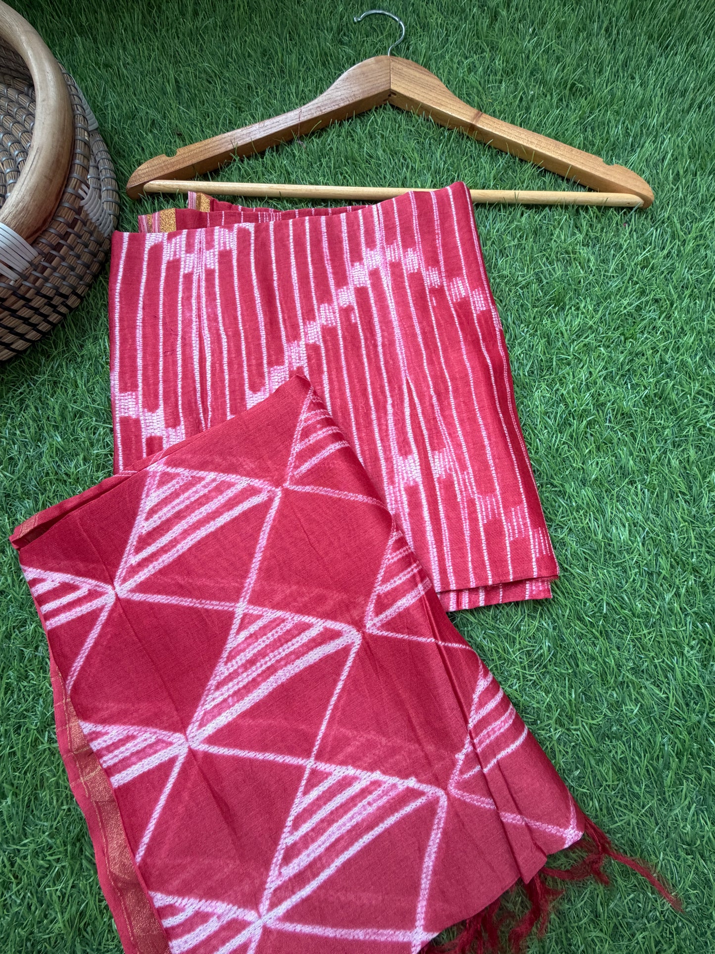 Chanderi Shibori kurta dupatta