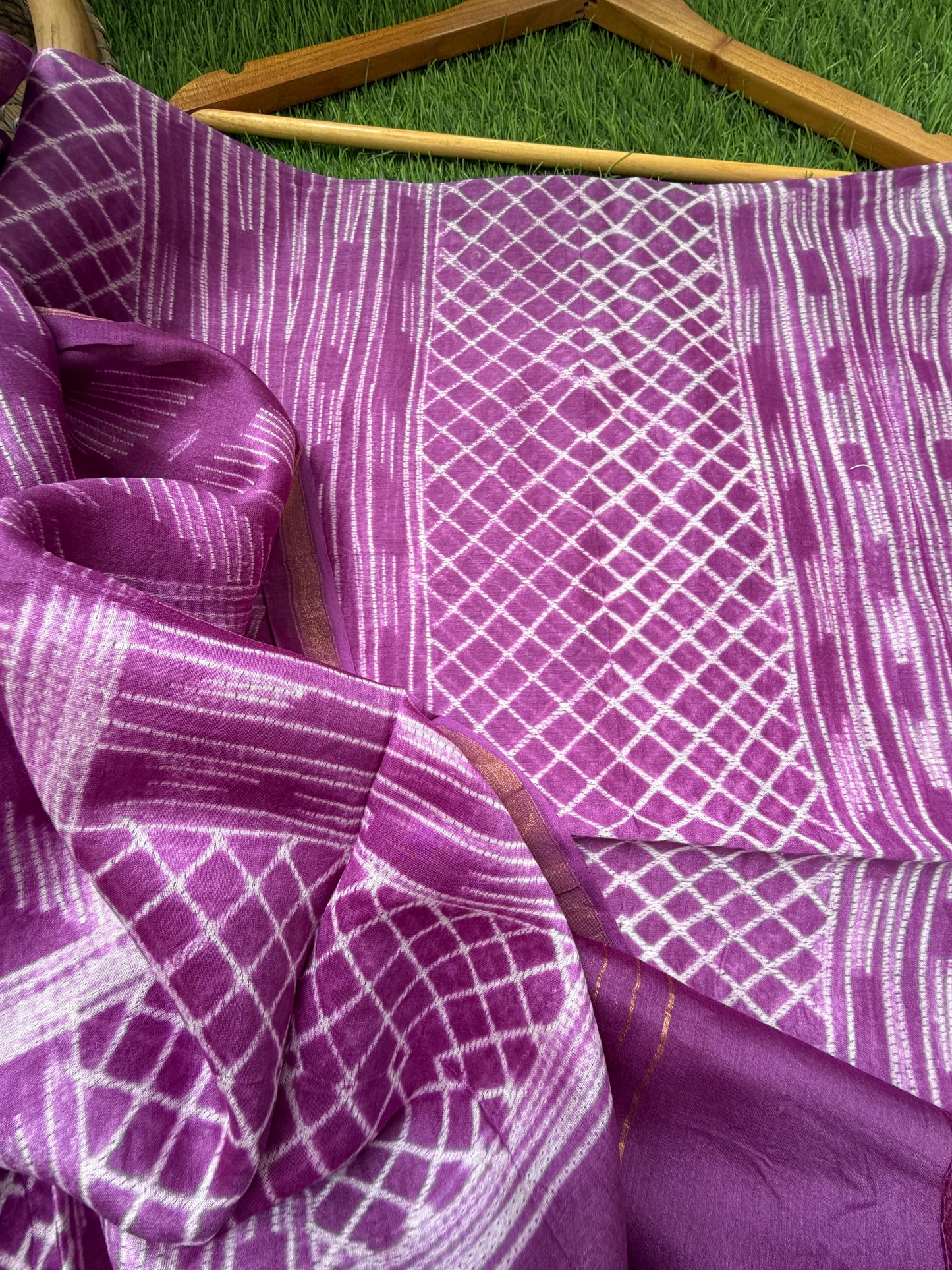 Chanderi Shibori kurta dupatta