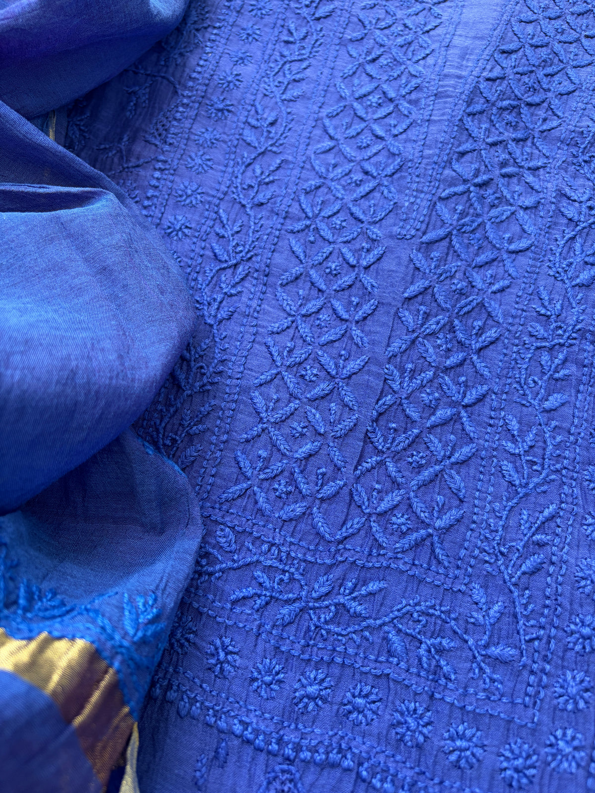 Chanderi Chikankari Kurta Dupatta