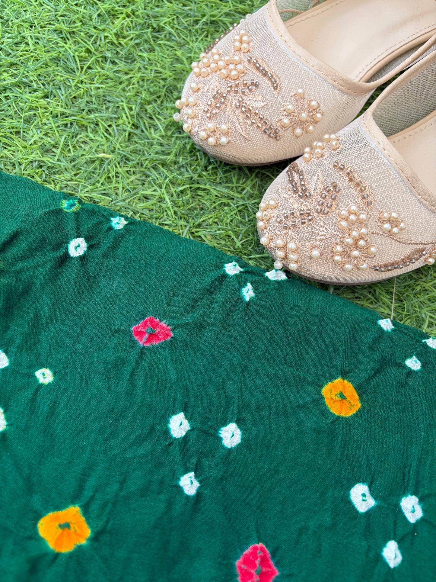 Cotton bandhani kurta