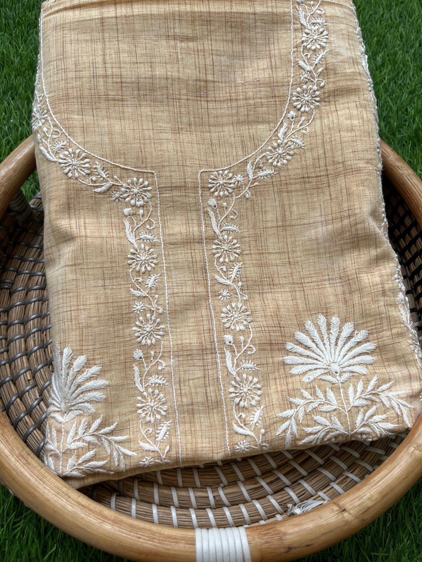 Khadi chikan kurta