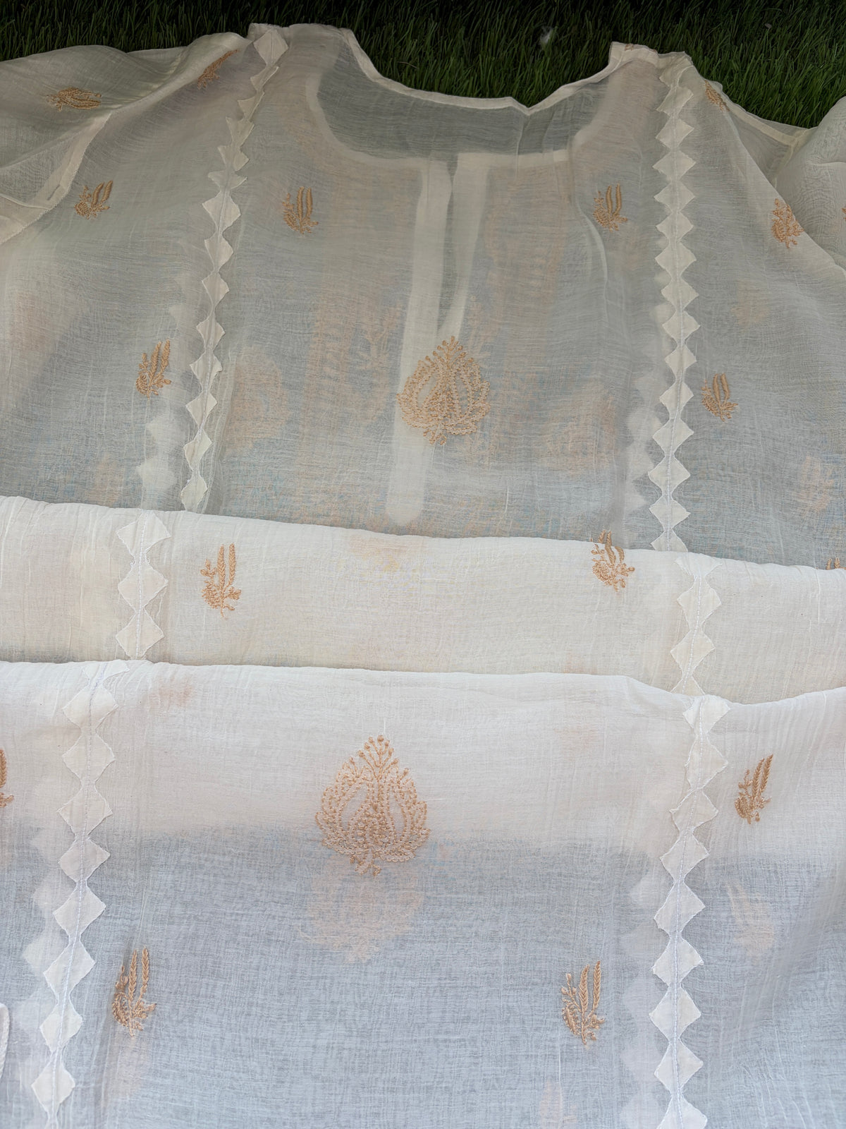 Chikankari daraz chanderi Kurta