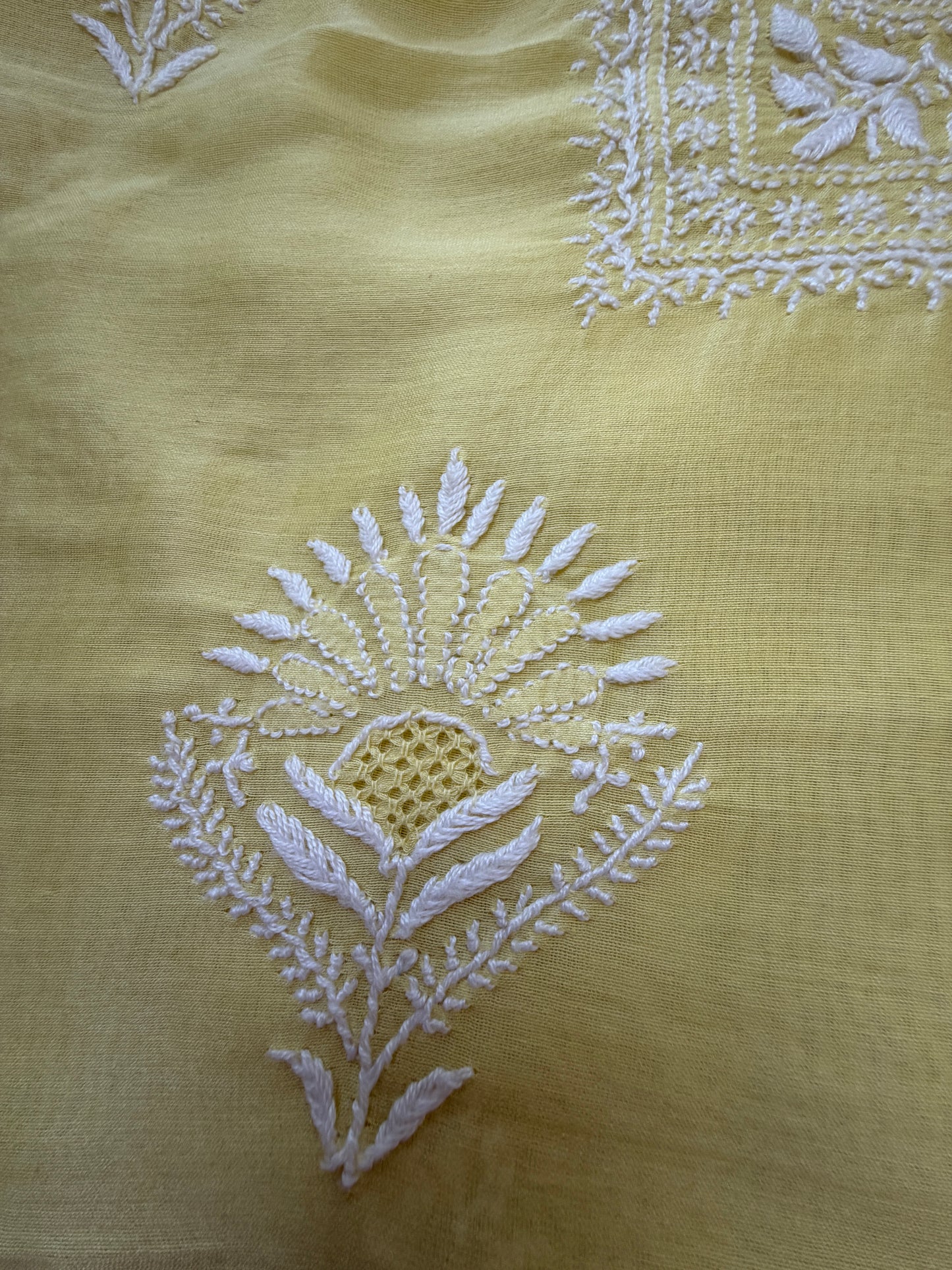 Chikankari chanderi Kurta