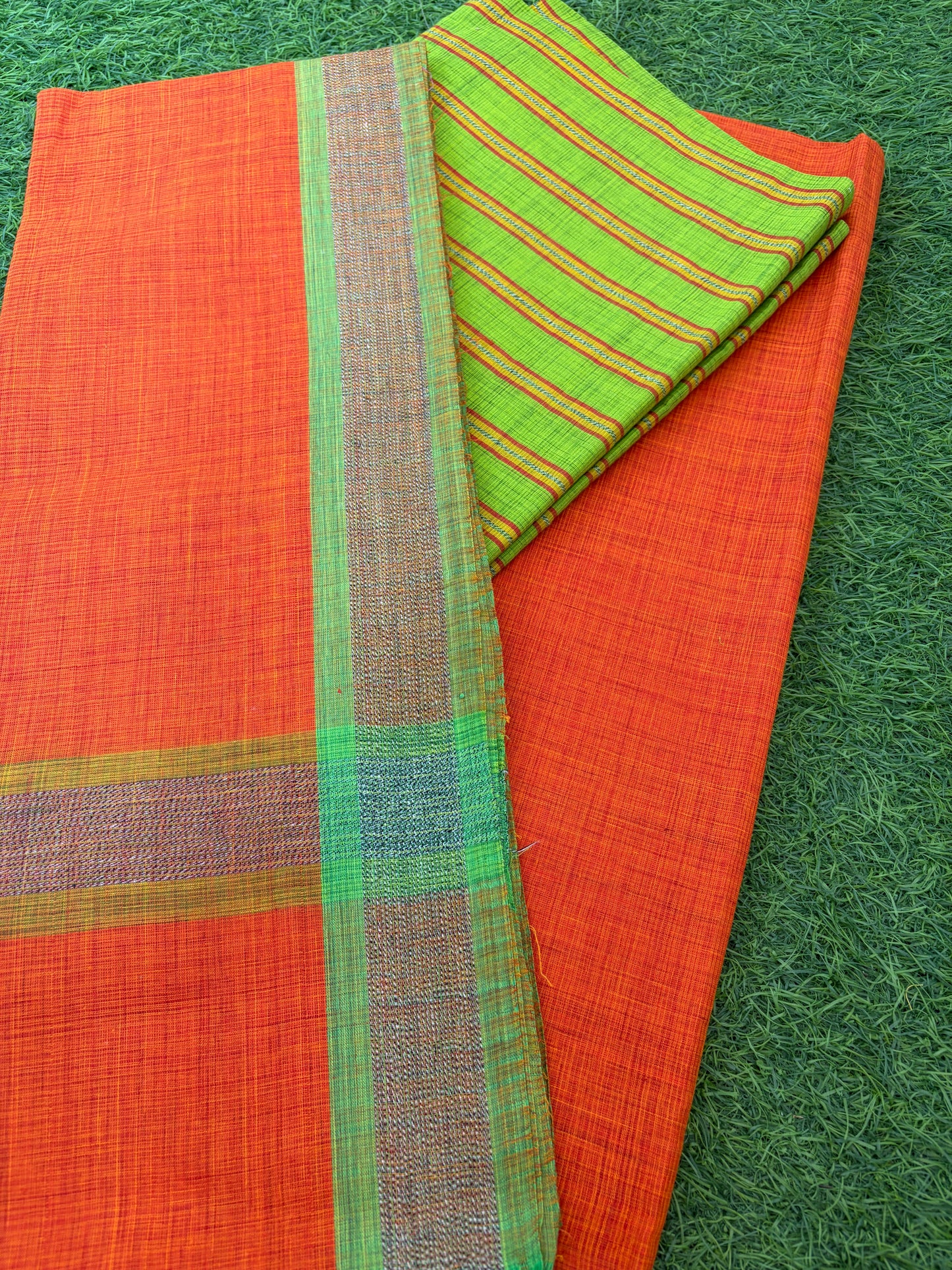 Mangalgiri Cotton 3 pc set - kurta Bottom Dupatta