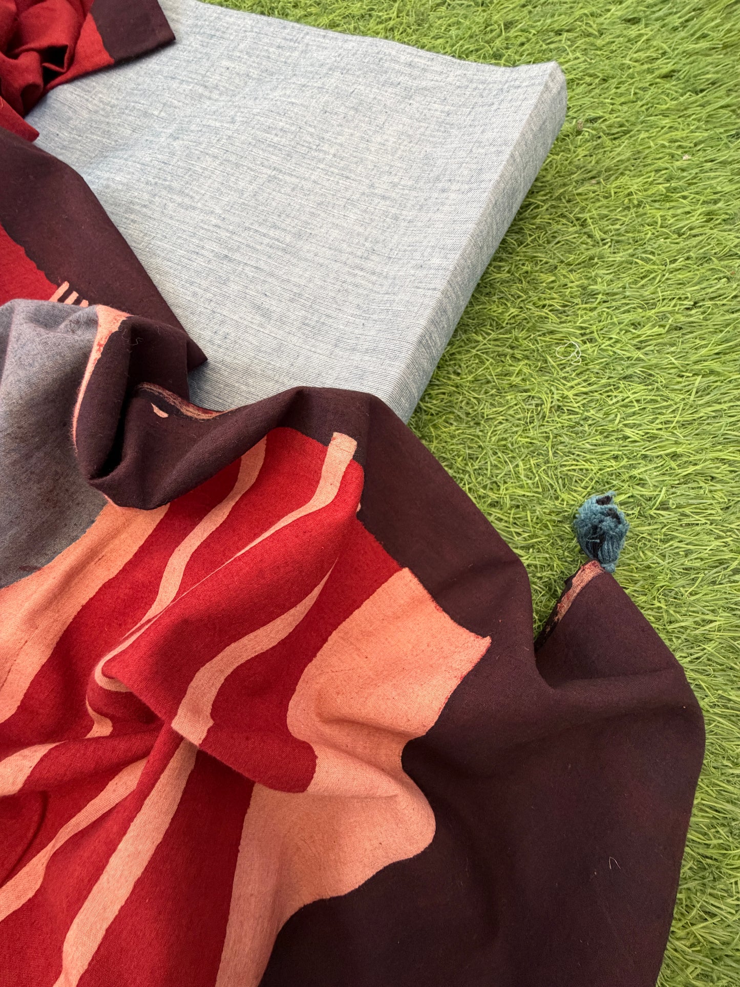 Mangalgiri kurta Bottom and ajrakh dupatta