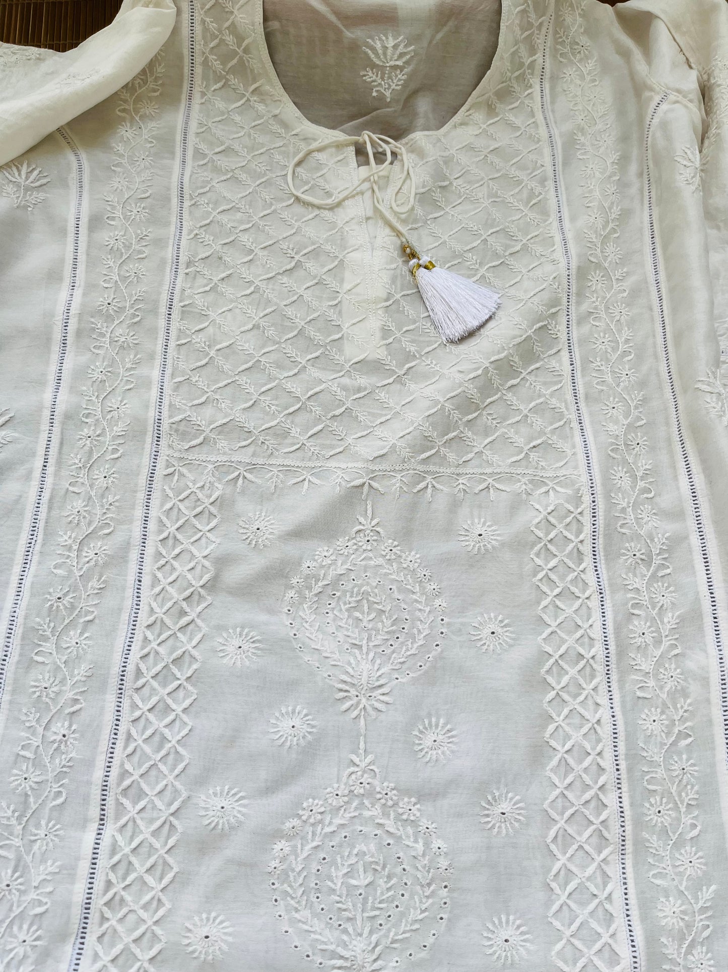 Chanderi Chikankari Kurta Dupatta