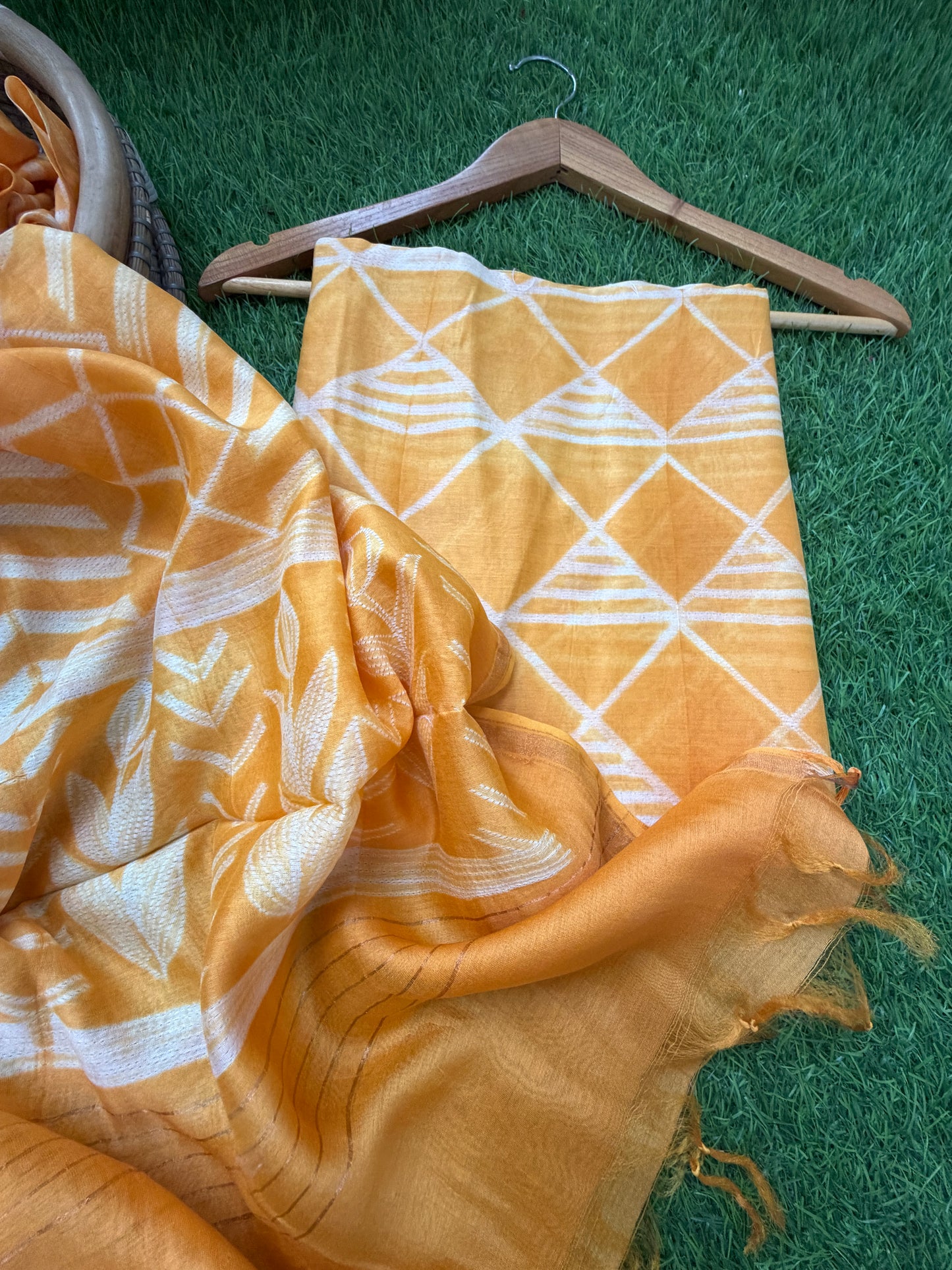 Chanderi Shibori kurta dupatta
