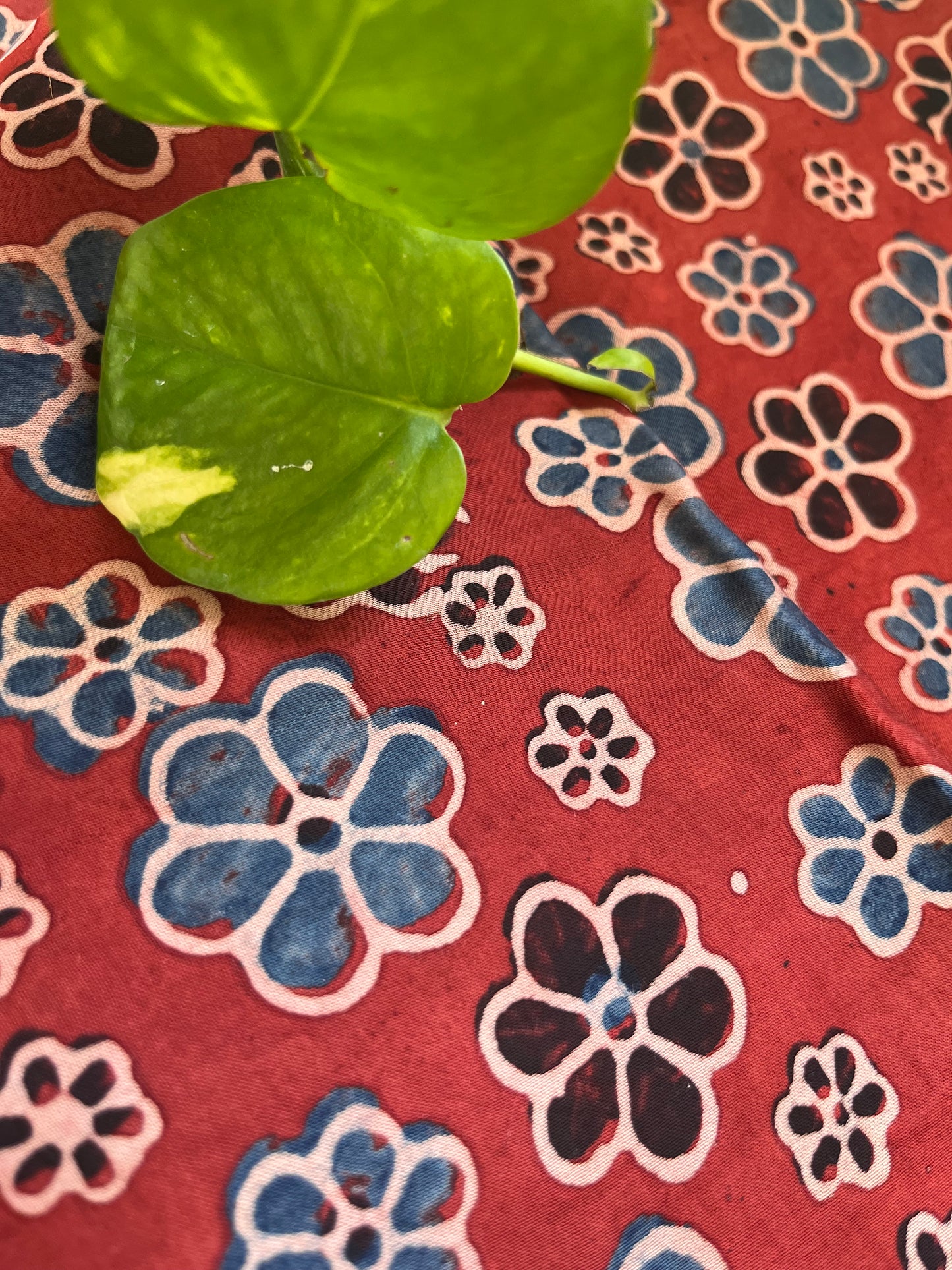 Modal Silk ajrakh fabric