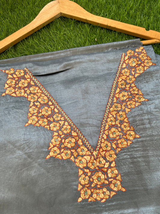 Mashru Silk kashmiri work kurta