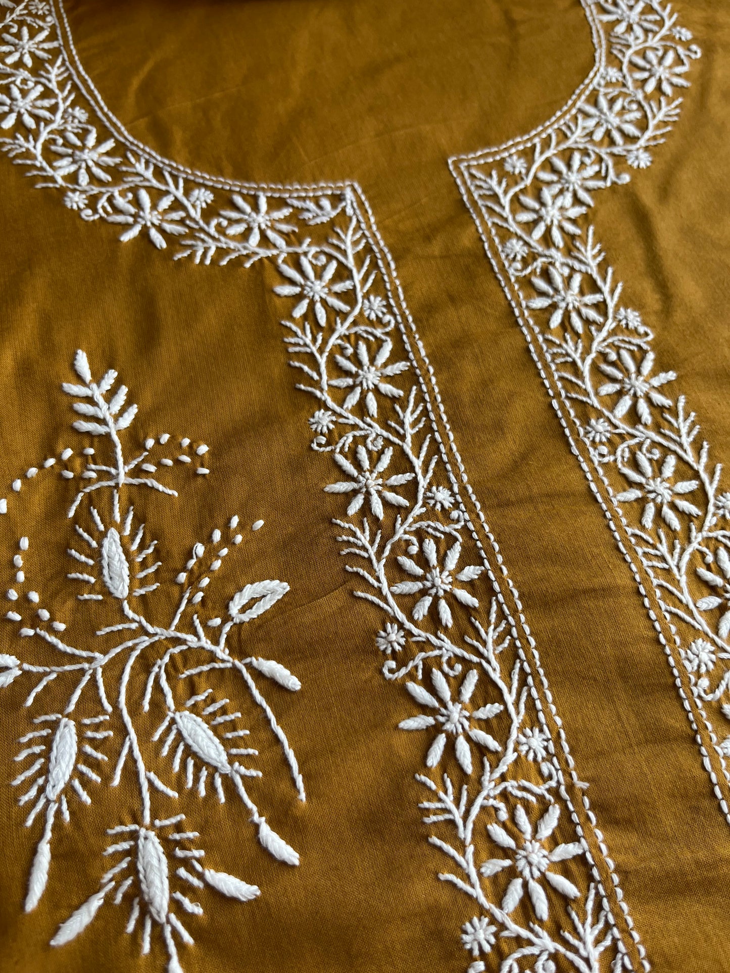 Cotton chikan kurta bottom