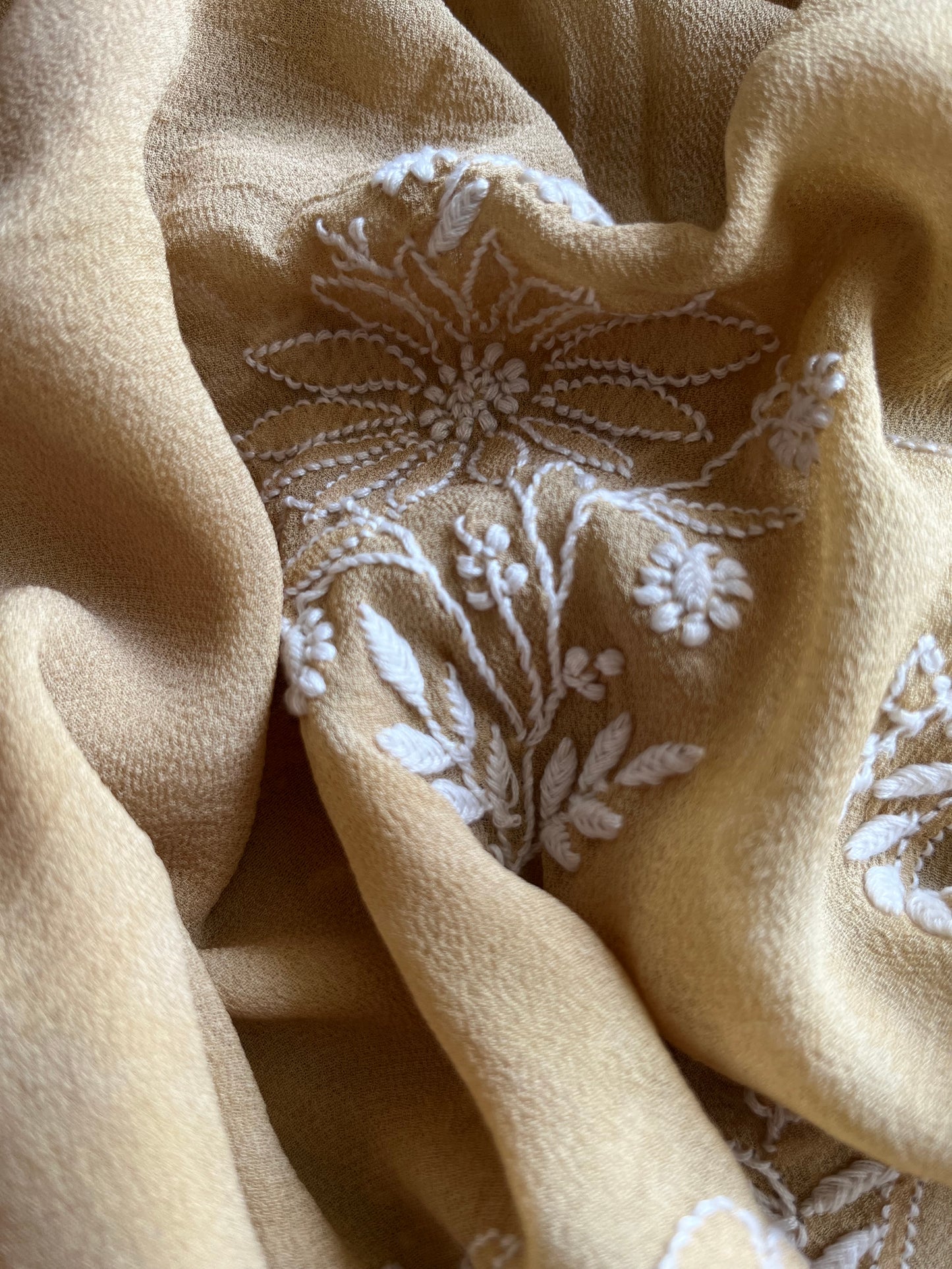 Cotton kurta bottom pure georgette chikankari bandhani dupatta