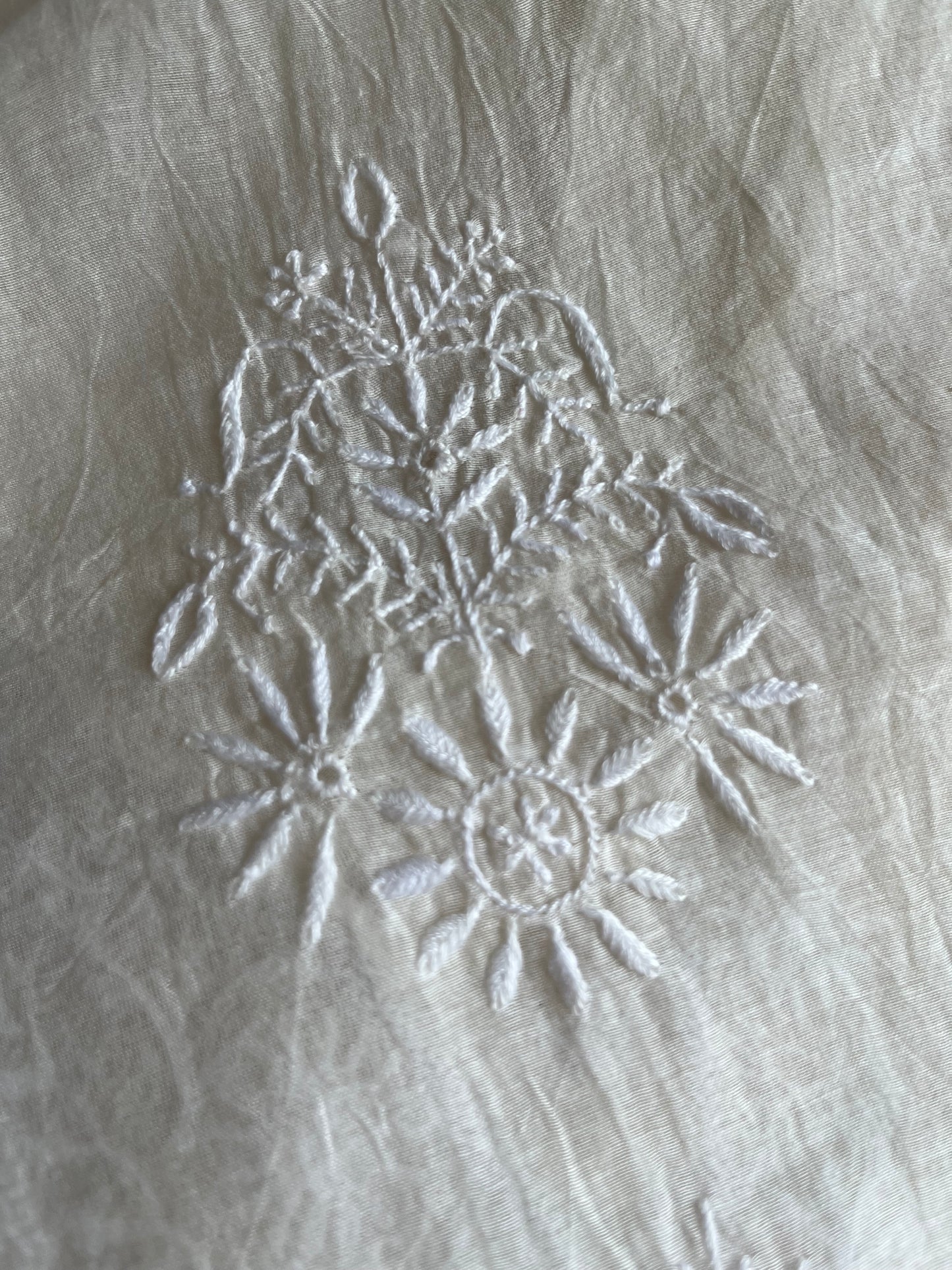 Chanderi chikan shirt and a-bottom