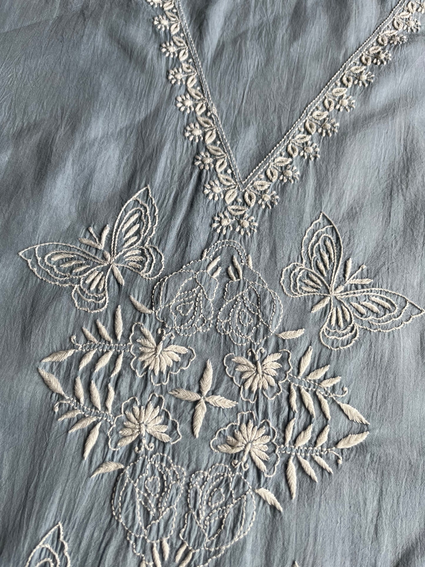Kala cotton chikan kurta