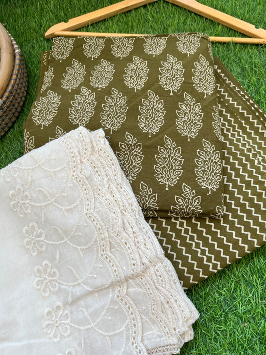 Kurta Bottom scalloped Dupatta