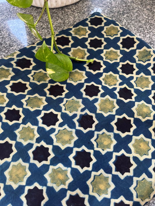 Modal Silk ajrakh fabric