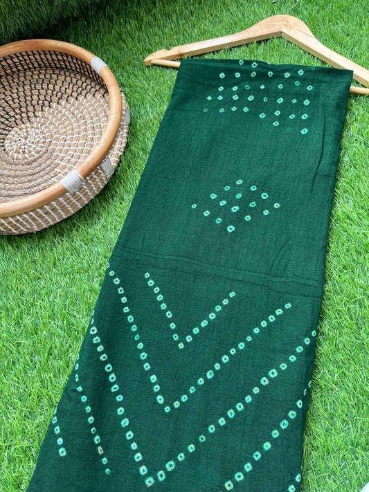 Handwoven organic kala Cotton bandhani fabric