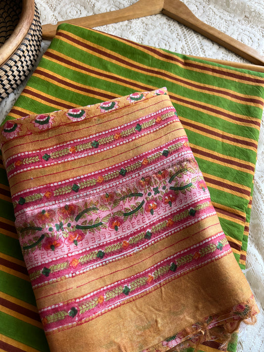 Cotton kurta bottom chanderi dupatta