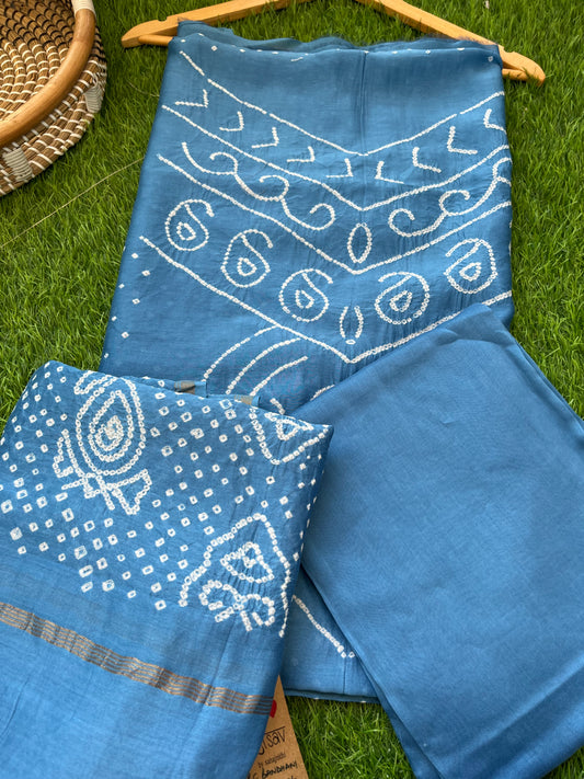 Chanderi Bandhani kurta dupatta