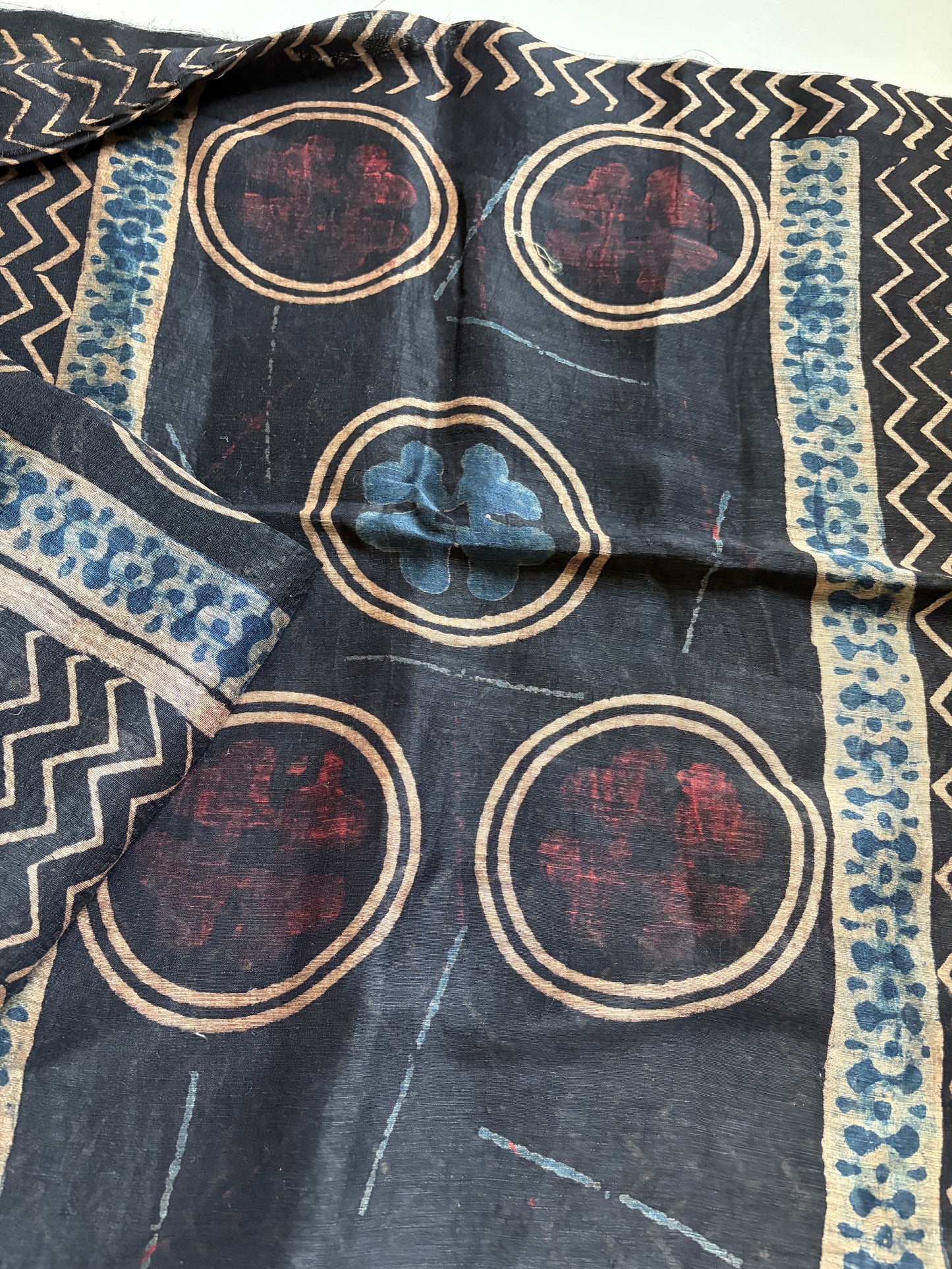 Linen Ajrakh Kurta and dupatta