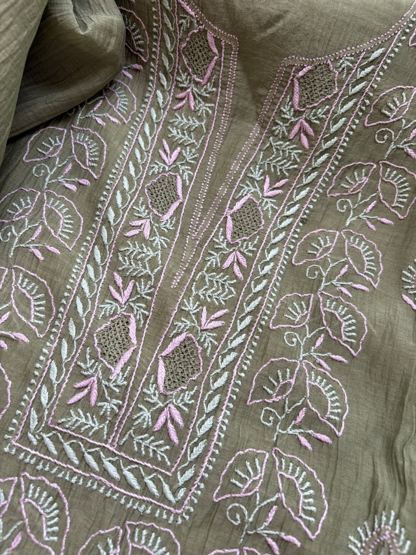 Chanderi Chikankari Kurta Dupatta