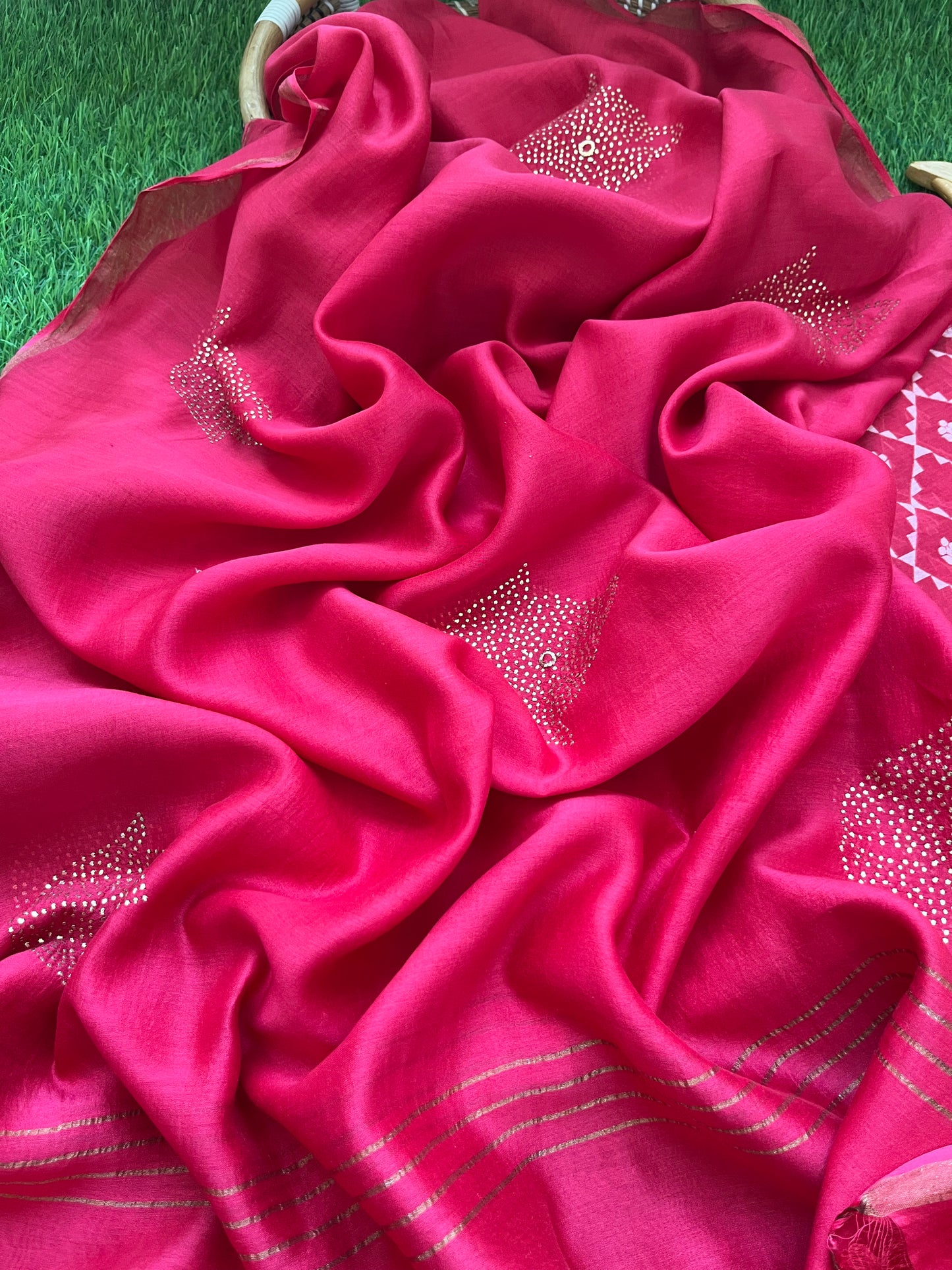 Jaamdani kurta mukaish dupatta