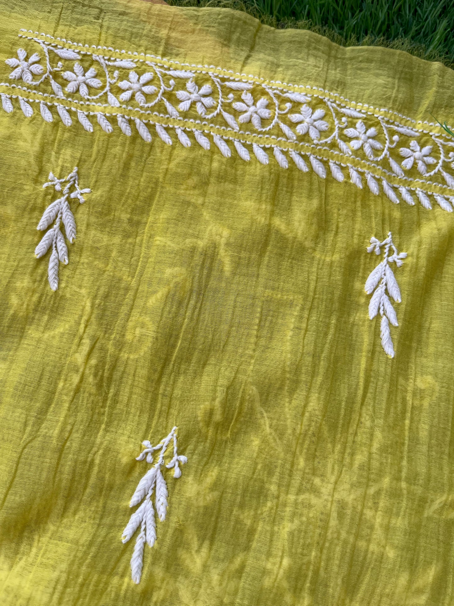 Chanderi Chikankari Kurta Dupatta