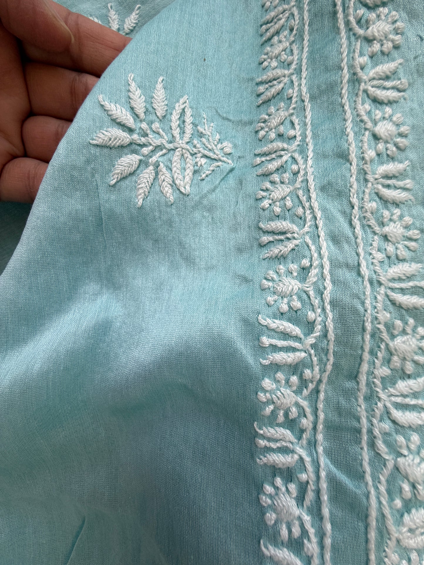 Chikankari chanderi Kurta