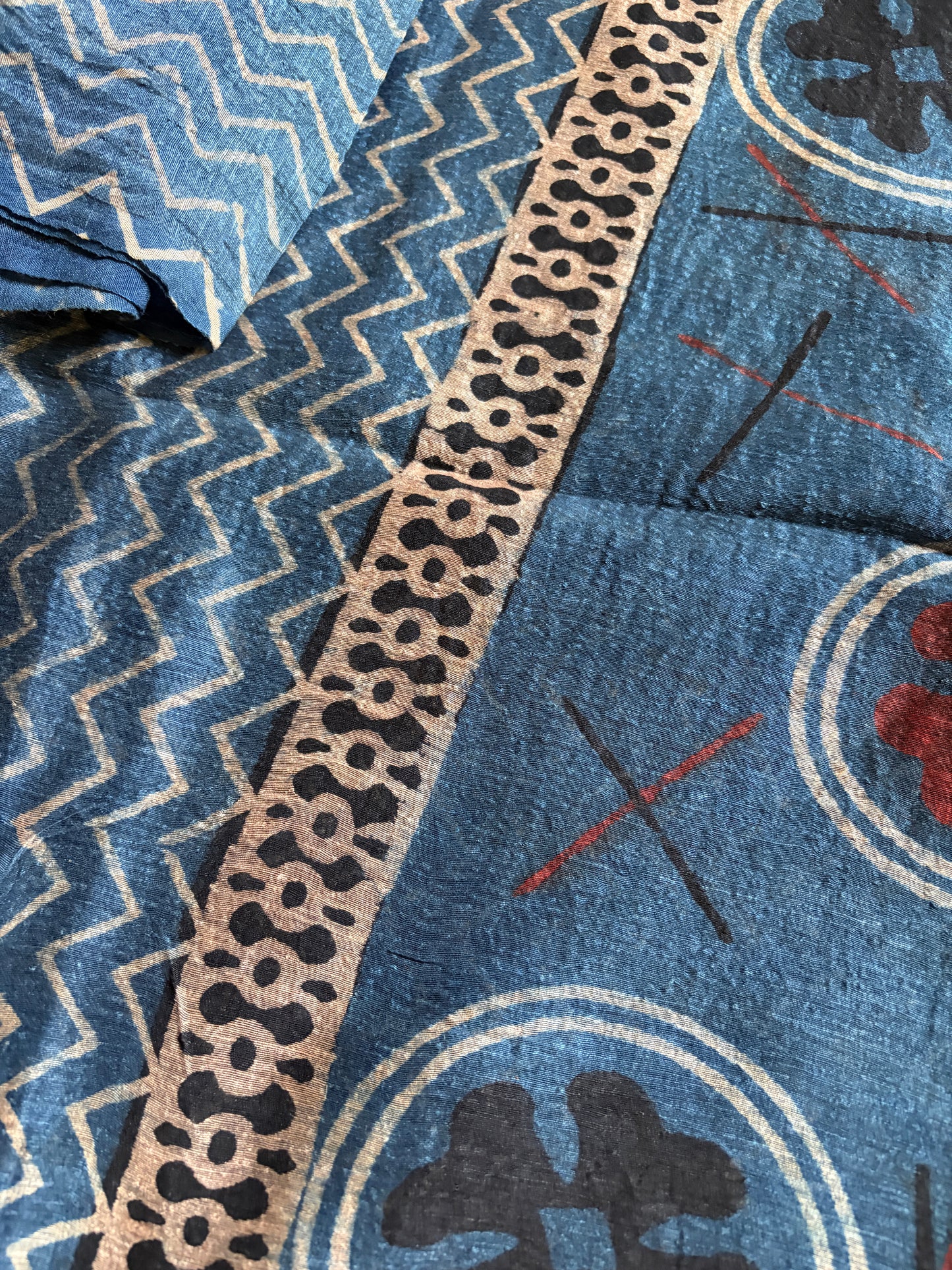 Linen Ajrakh Kurta and dupatta