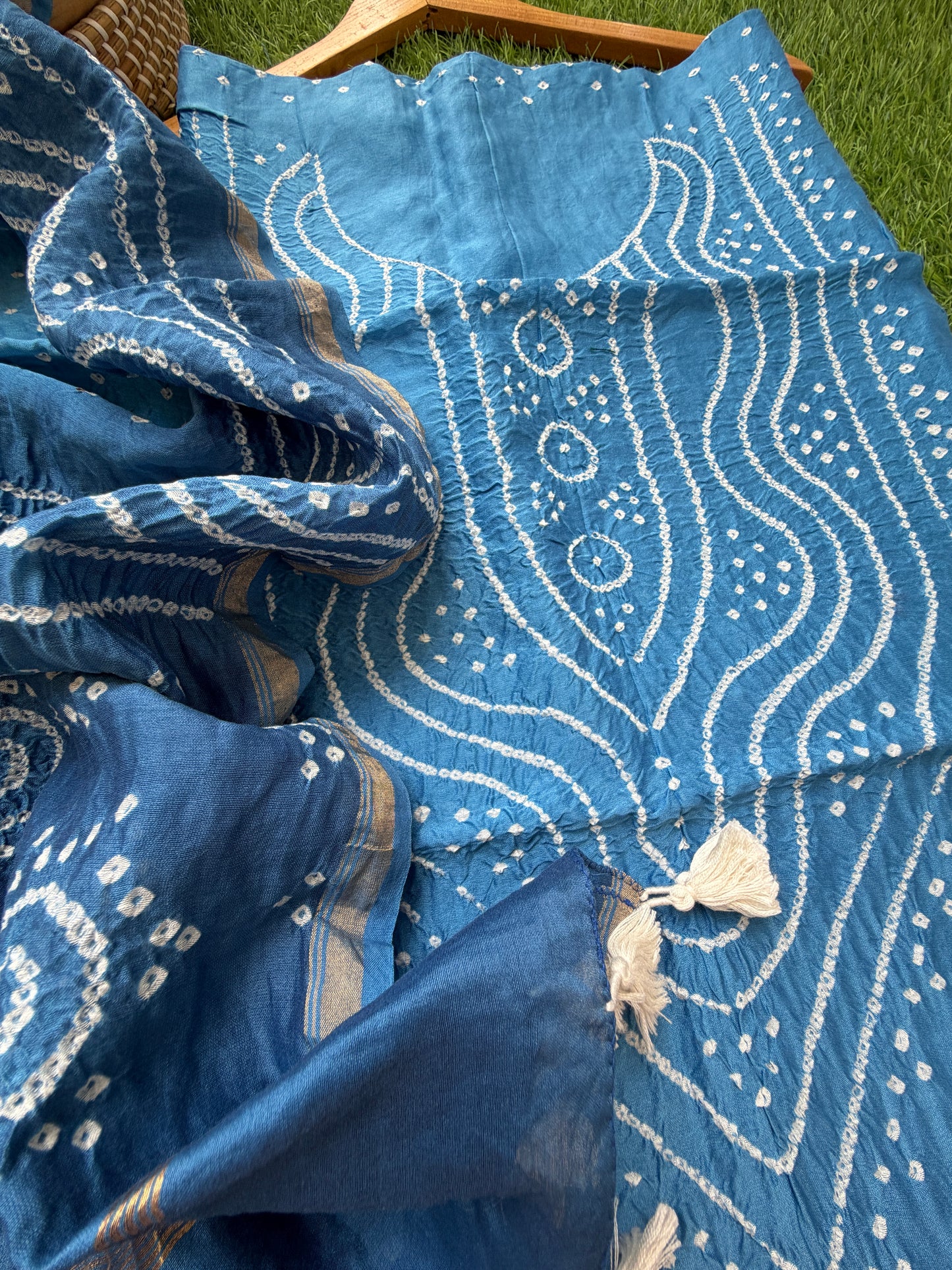 Chanderi Bandhani kurta dupatta