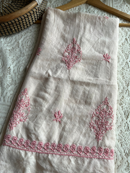 Pure wool chikankari shawl