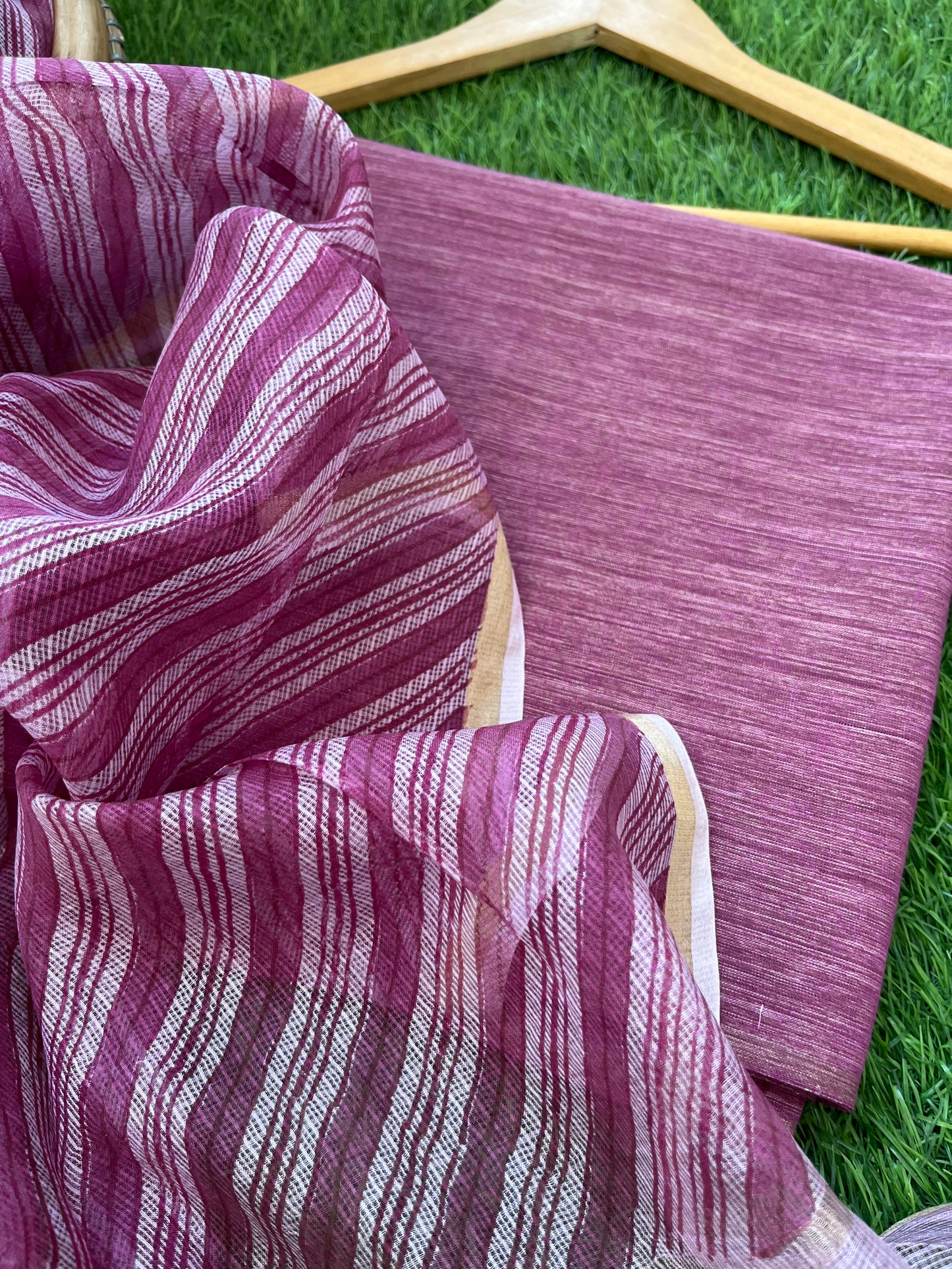 Cotton mangalgiri kurta fabric kota silk dupatta