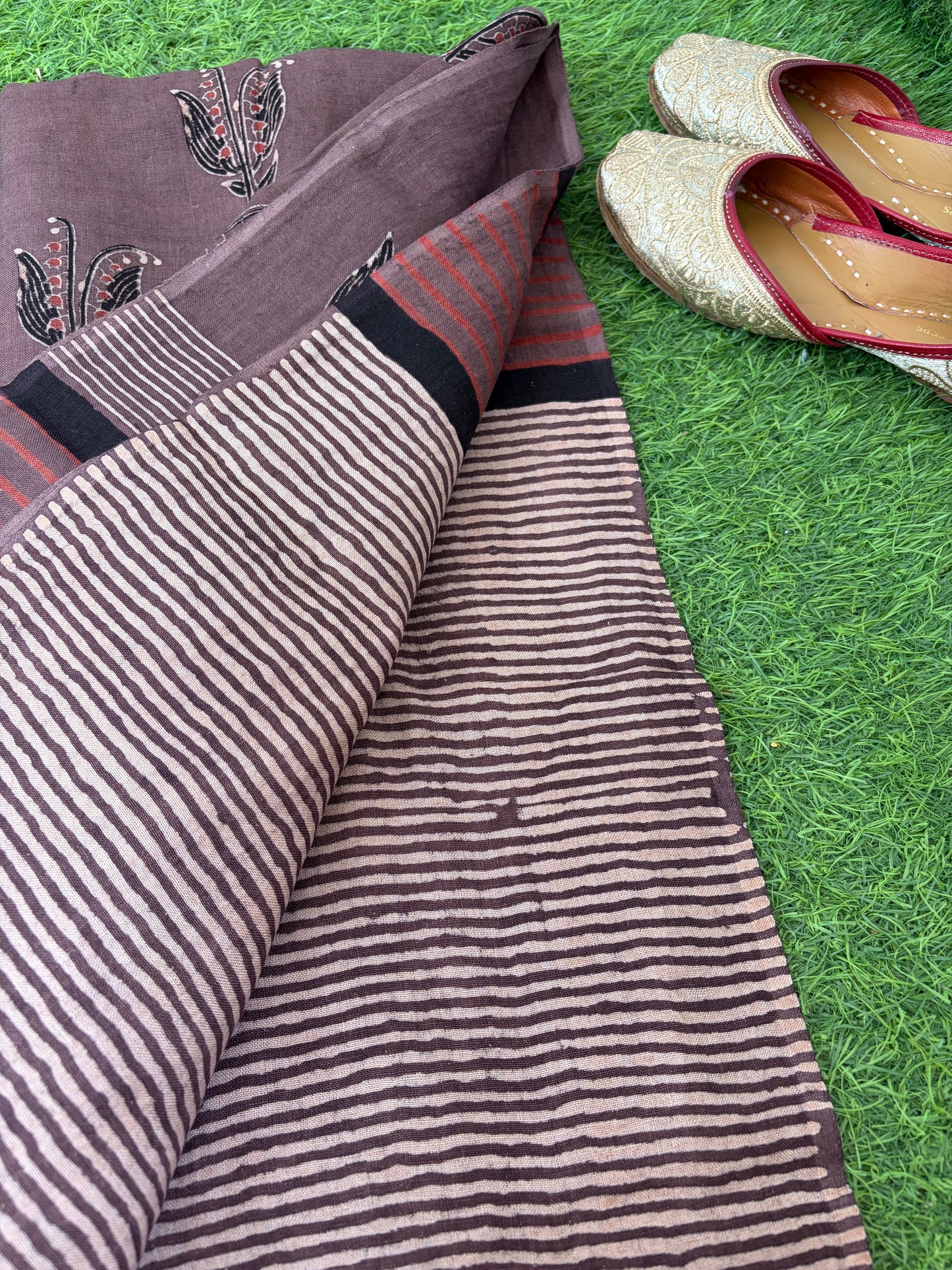 Linen Ajrakh Kurta