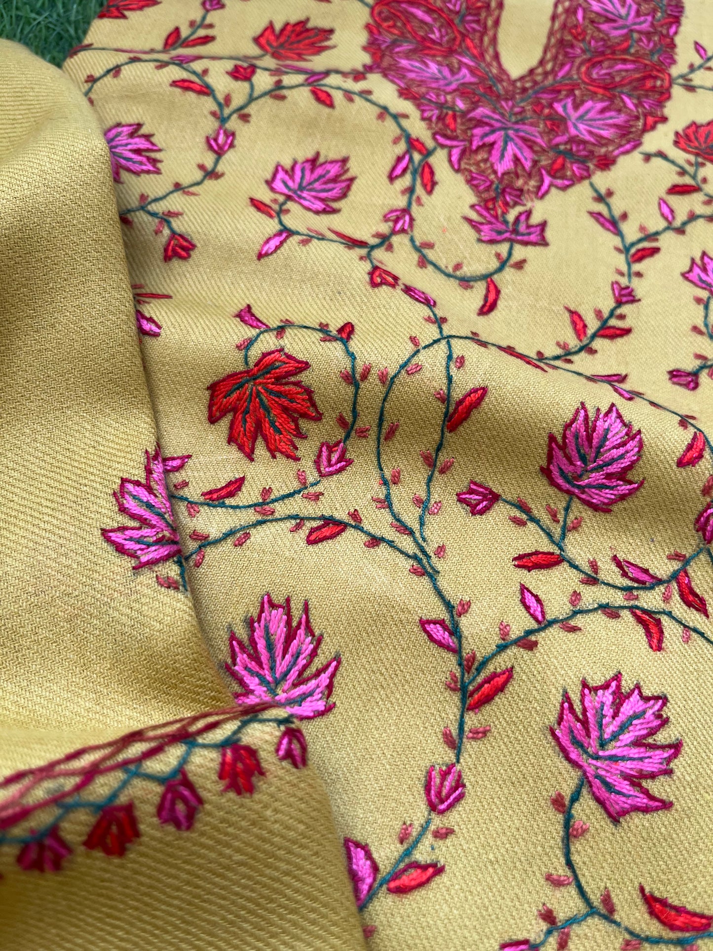 Sozni- Woollen hand embroidered suit