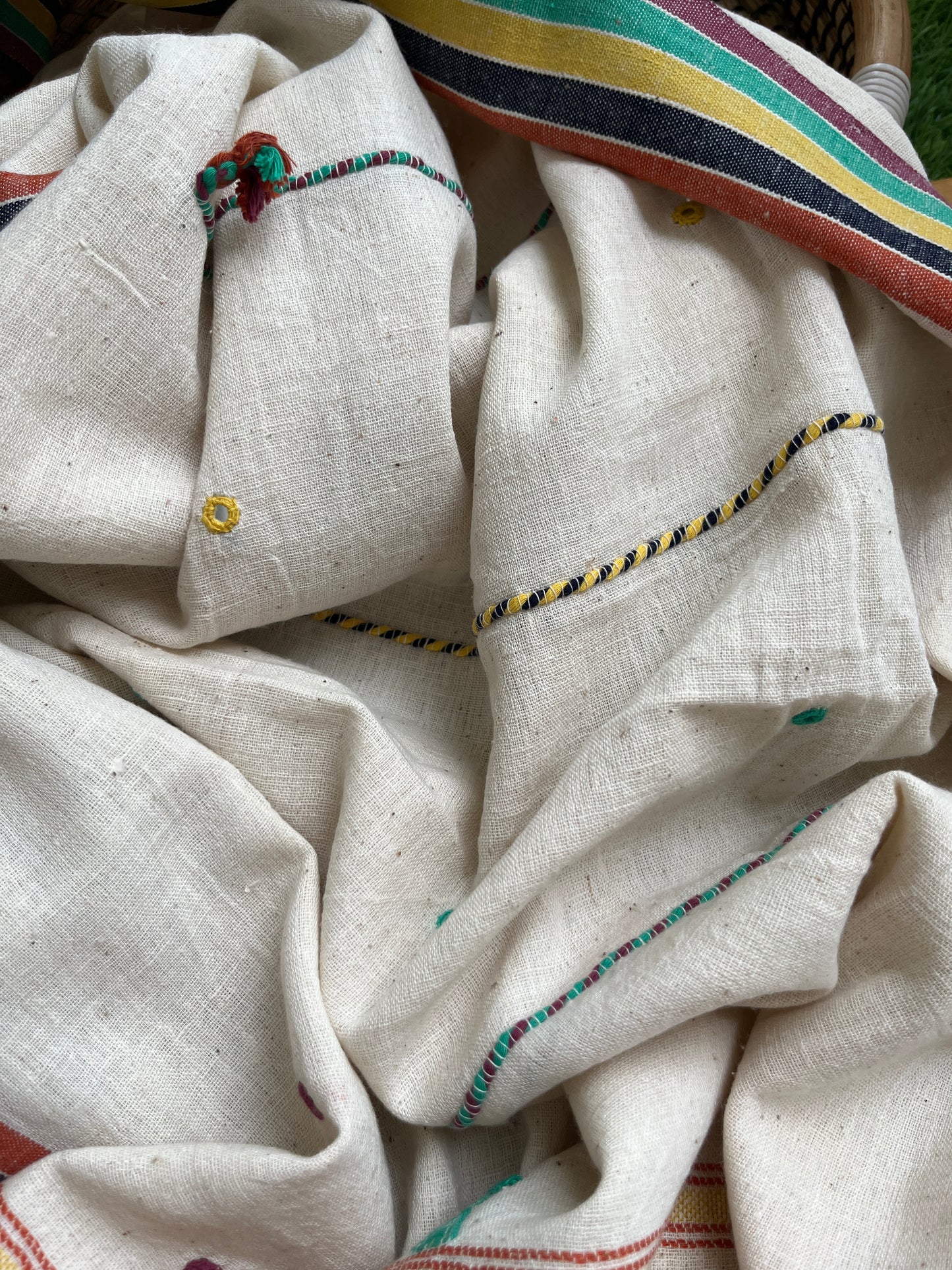 Handwoven organic kala Cotton kurta bottom dupatta (Copy)