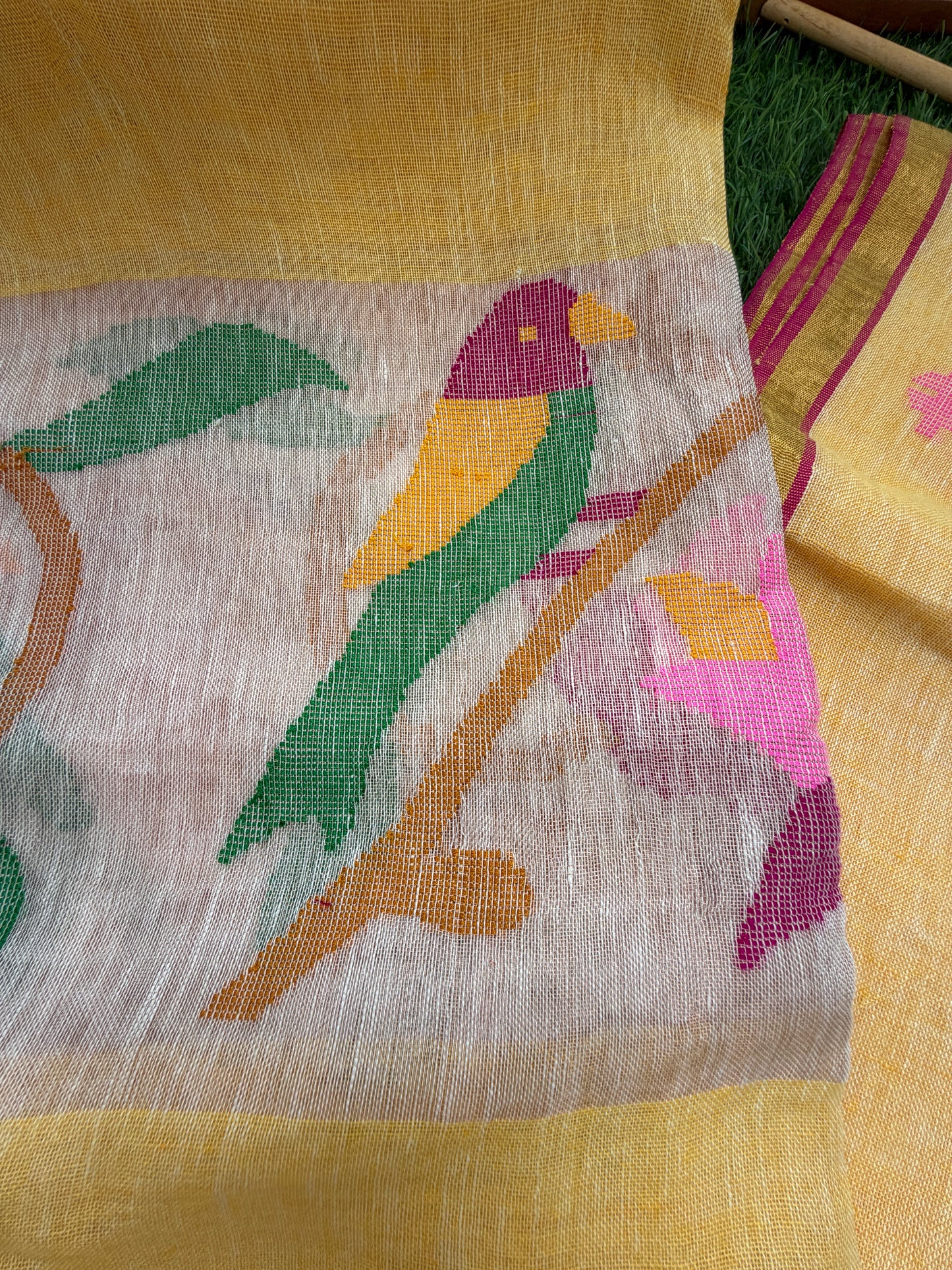 Linen Jaamdani kurta dupatta
