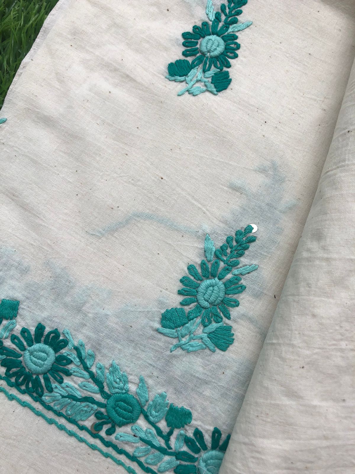 Handwoven Cotton embroidered kurta