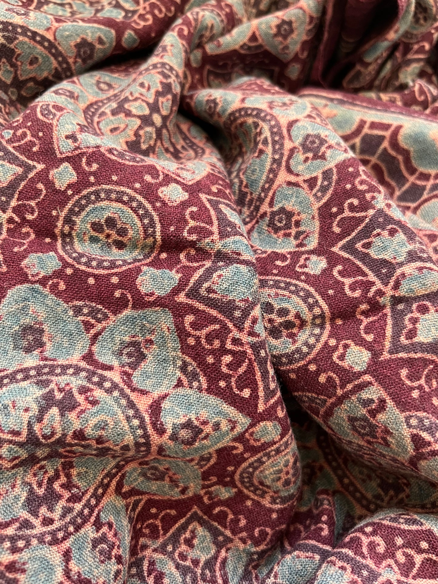 Handwoven ajrakh shawl