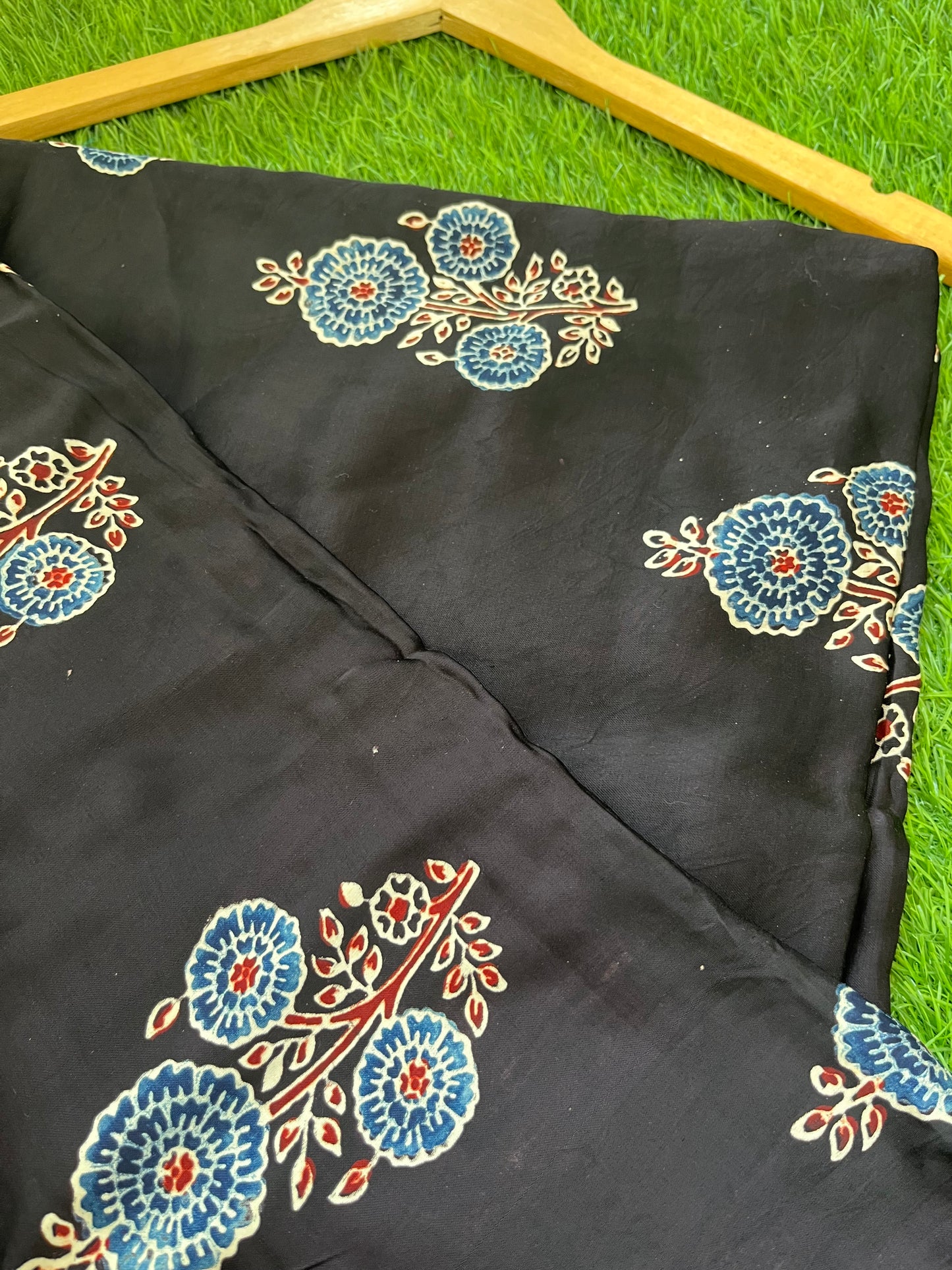 Modal Silk ajrakh fabric