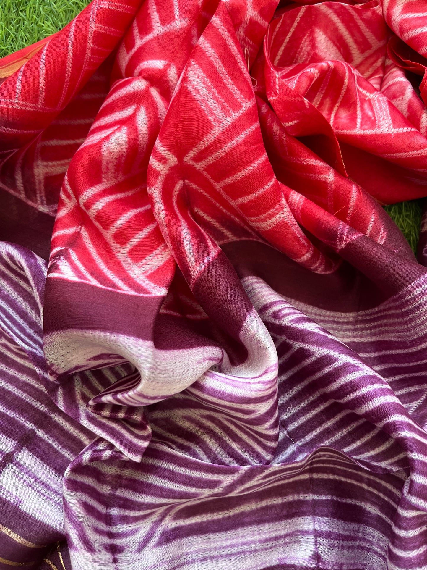 Shibori chanderi kurta dupatta