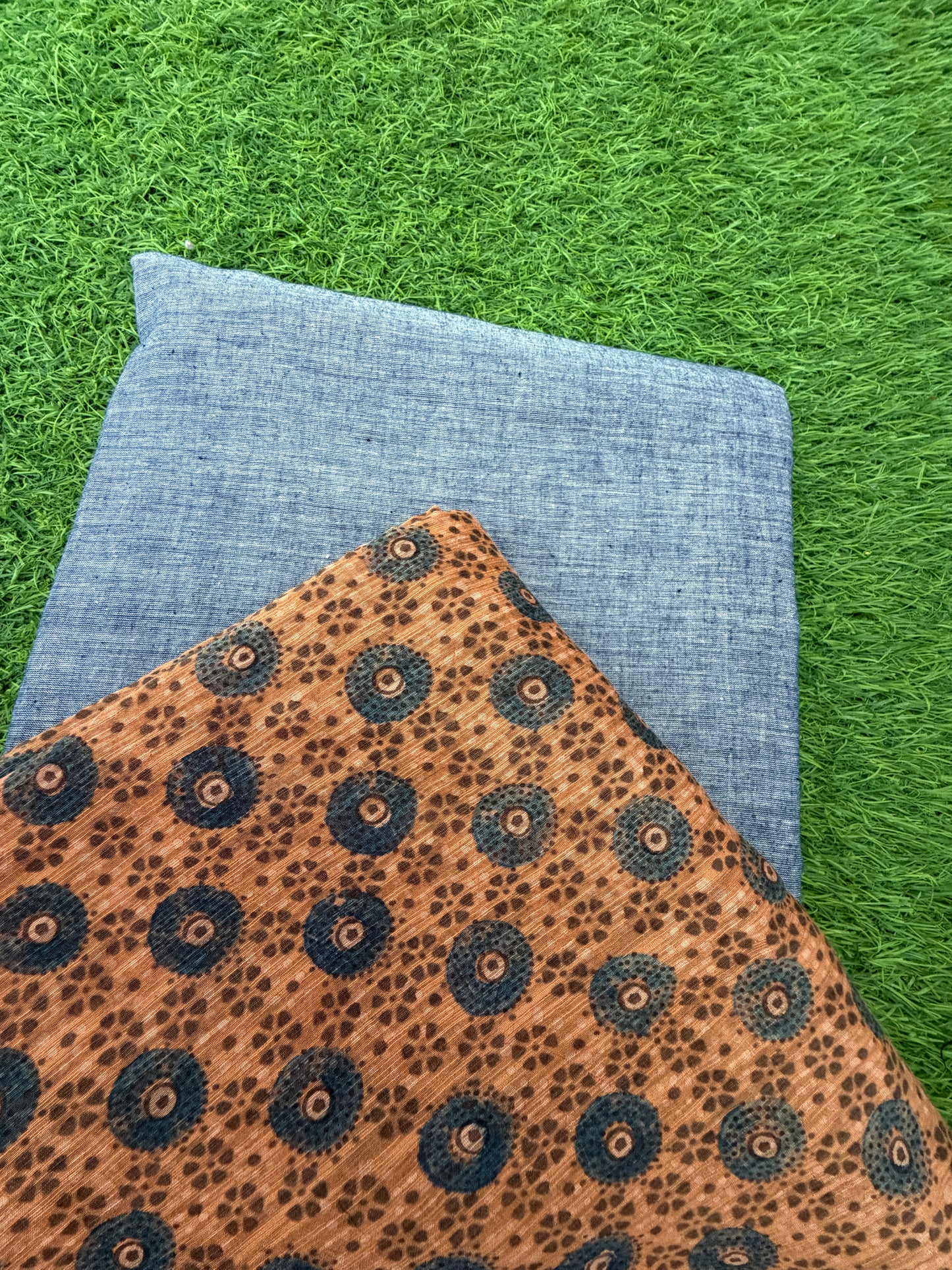 Chanderi ajrakh kurta khadi Bottom