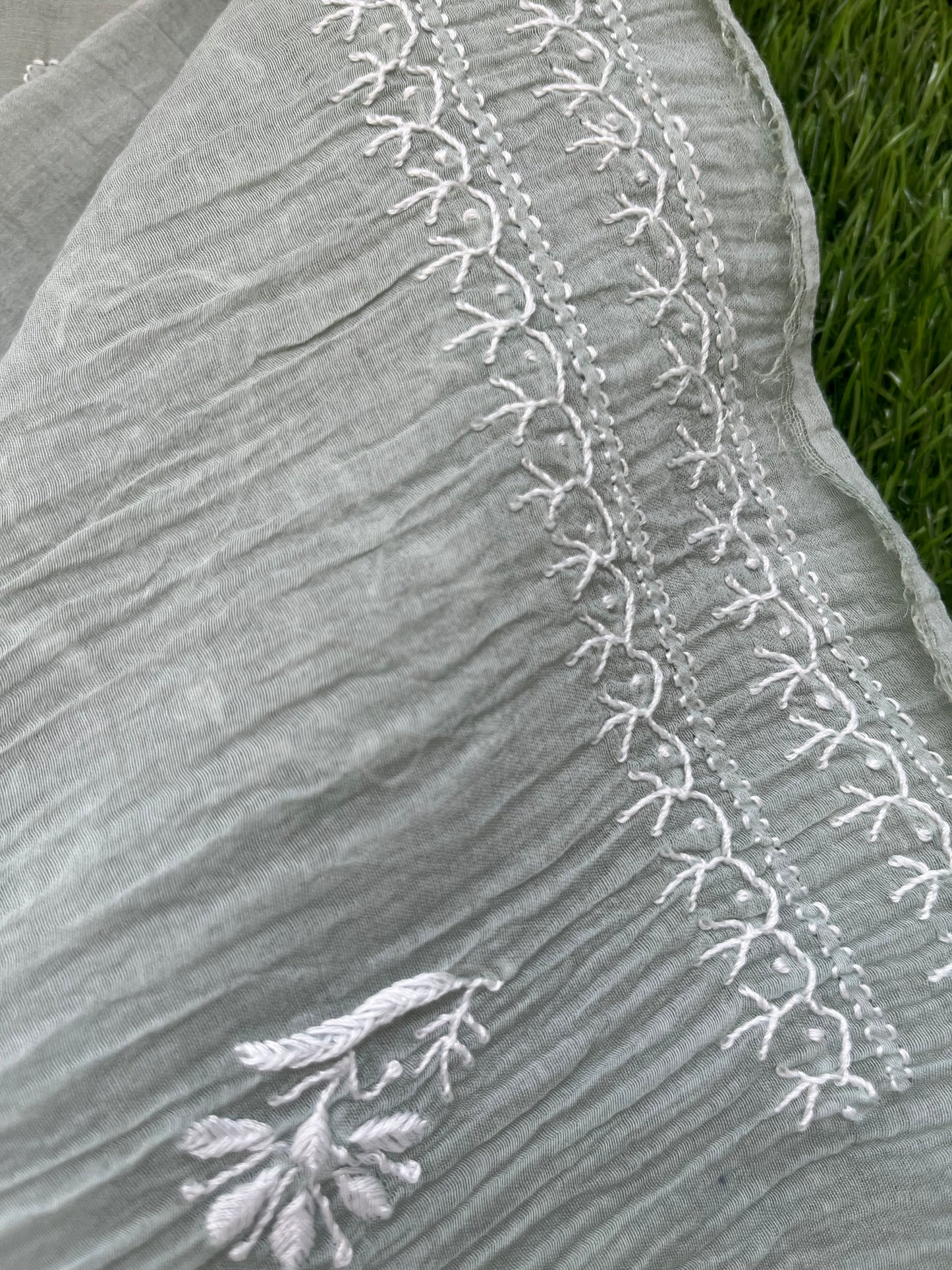 Chanderi Chikankari Kurta Dupatta