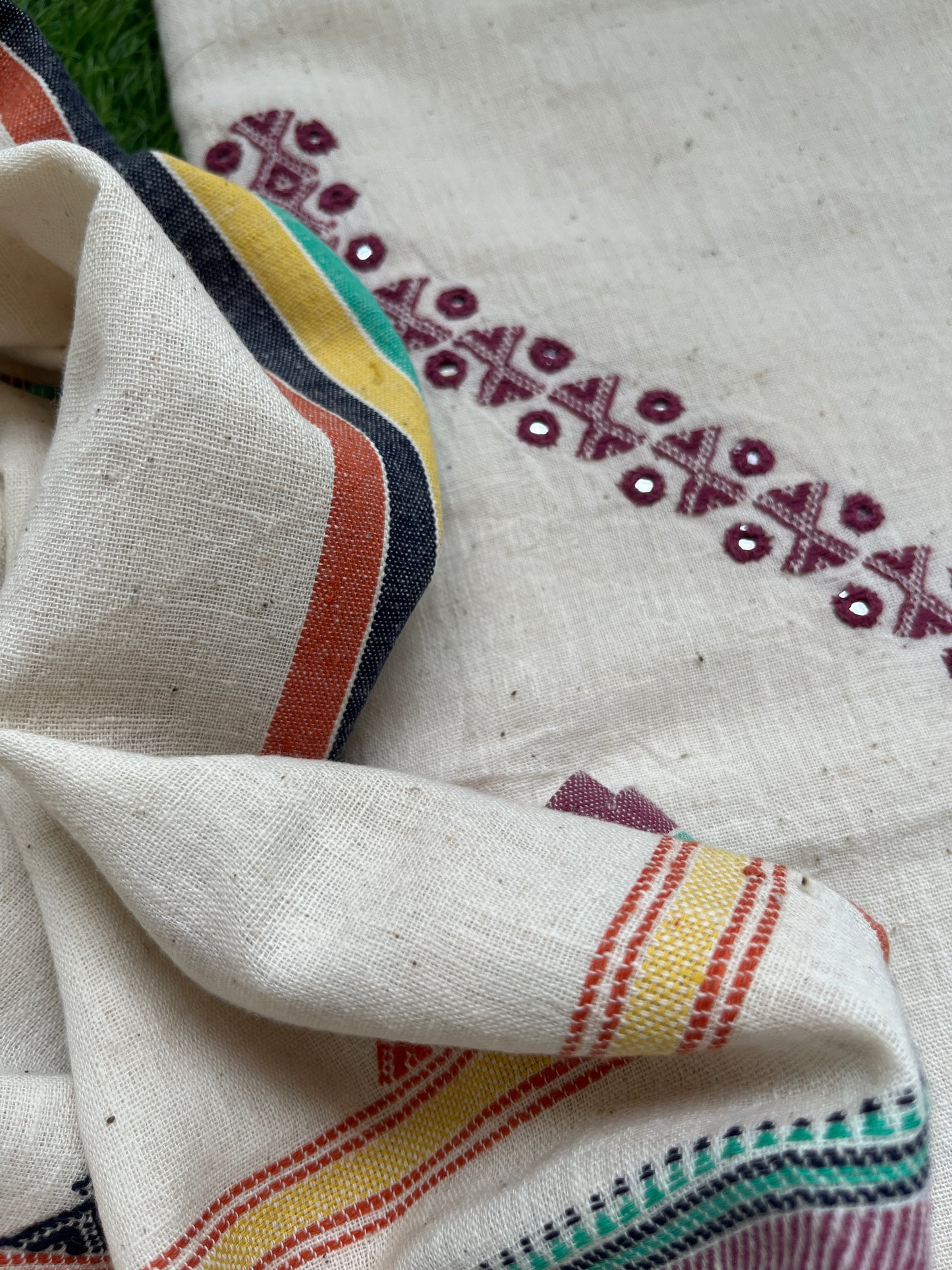 Handwoven organic kala Cotton kurta bottom dupatta (Copy)