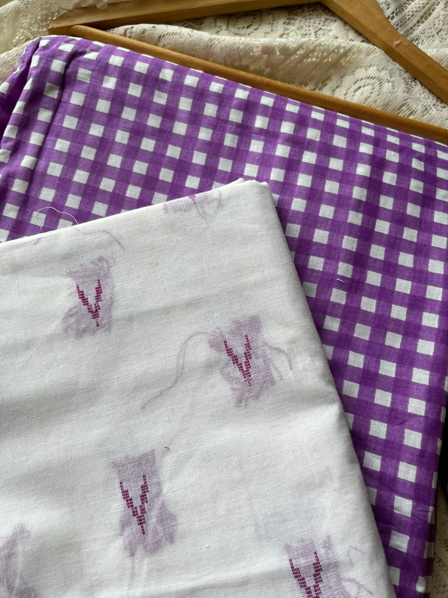 Check Cotton kurta Bottom