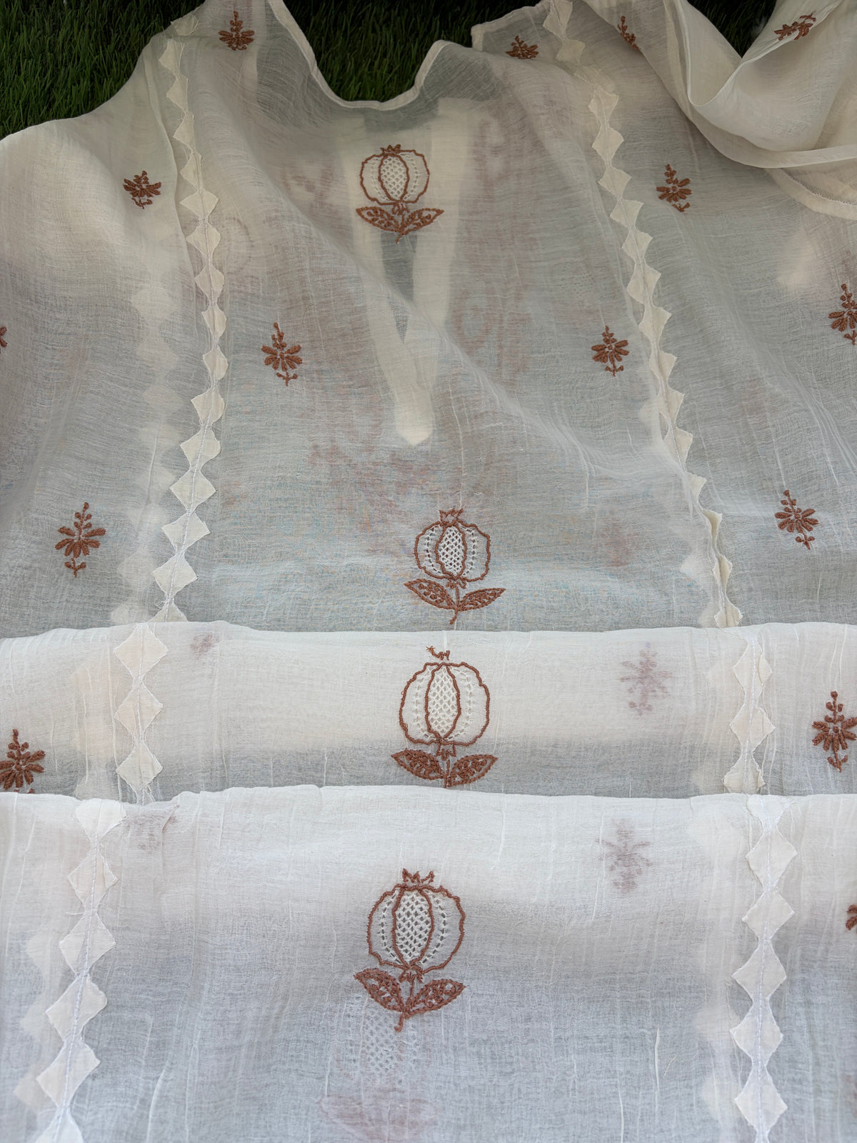 Chikankari daraz chanderi Kurta