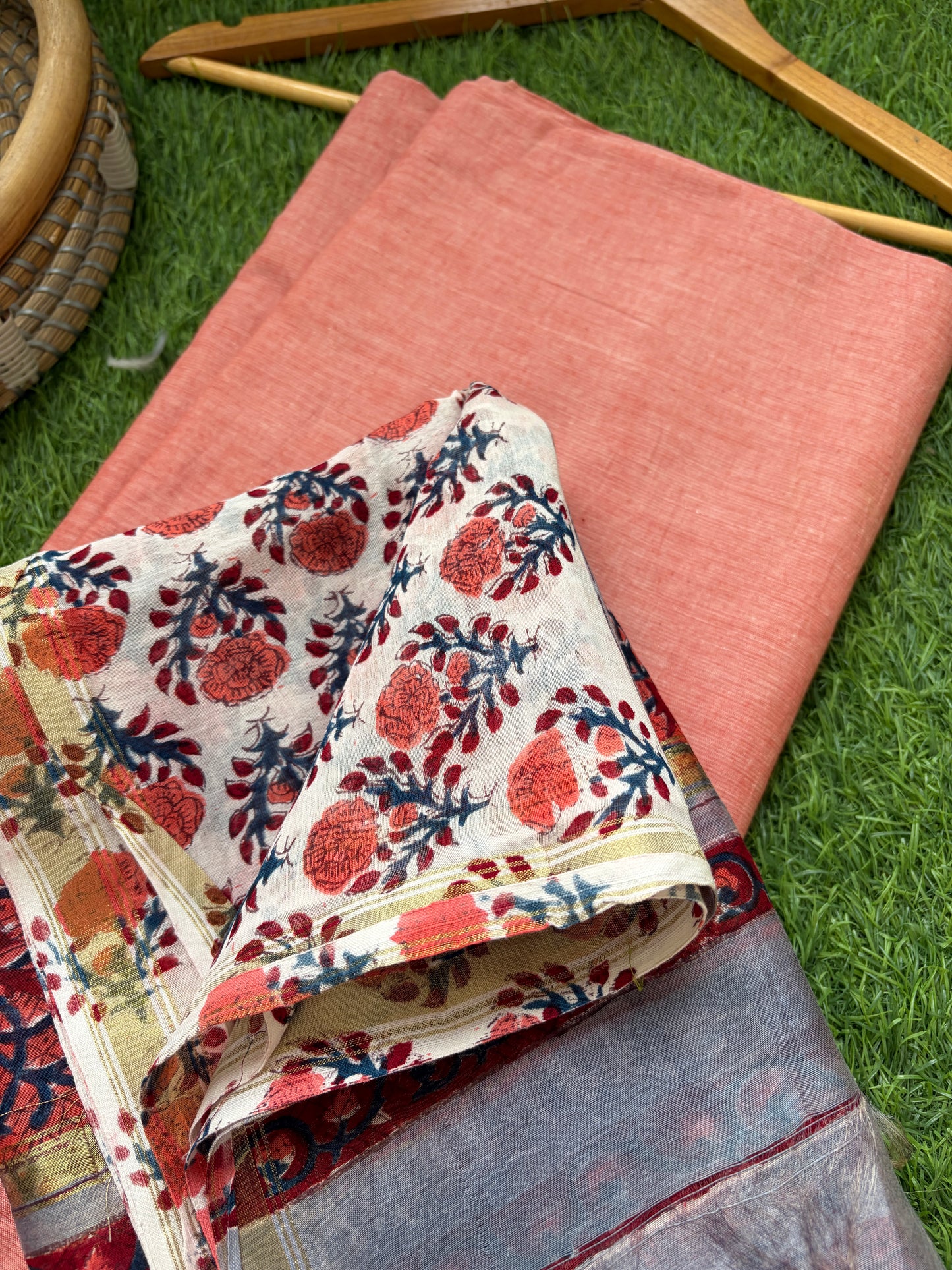 Khadi kurta fabric chanderi dupatta