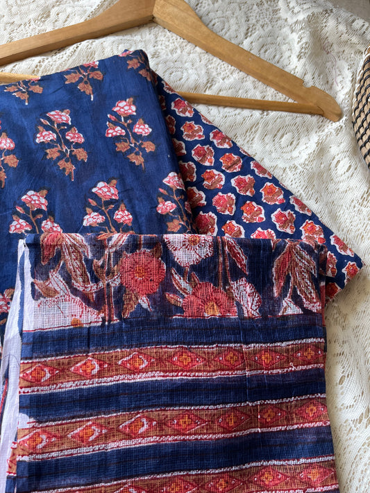 Cotton kurta bottom Kota Doria dupatta