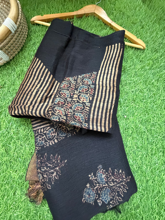 Linen Ajrakh Kurta and dupatta